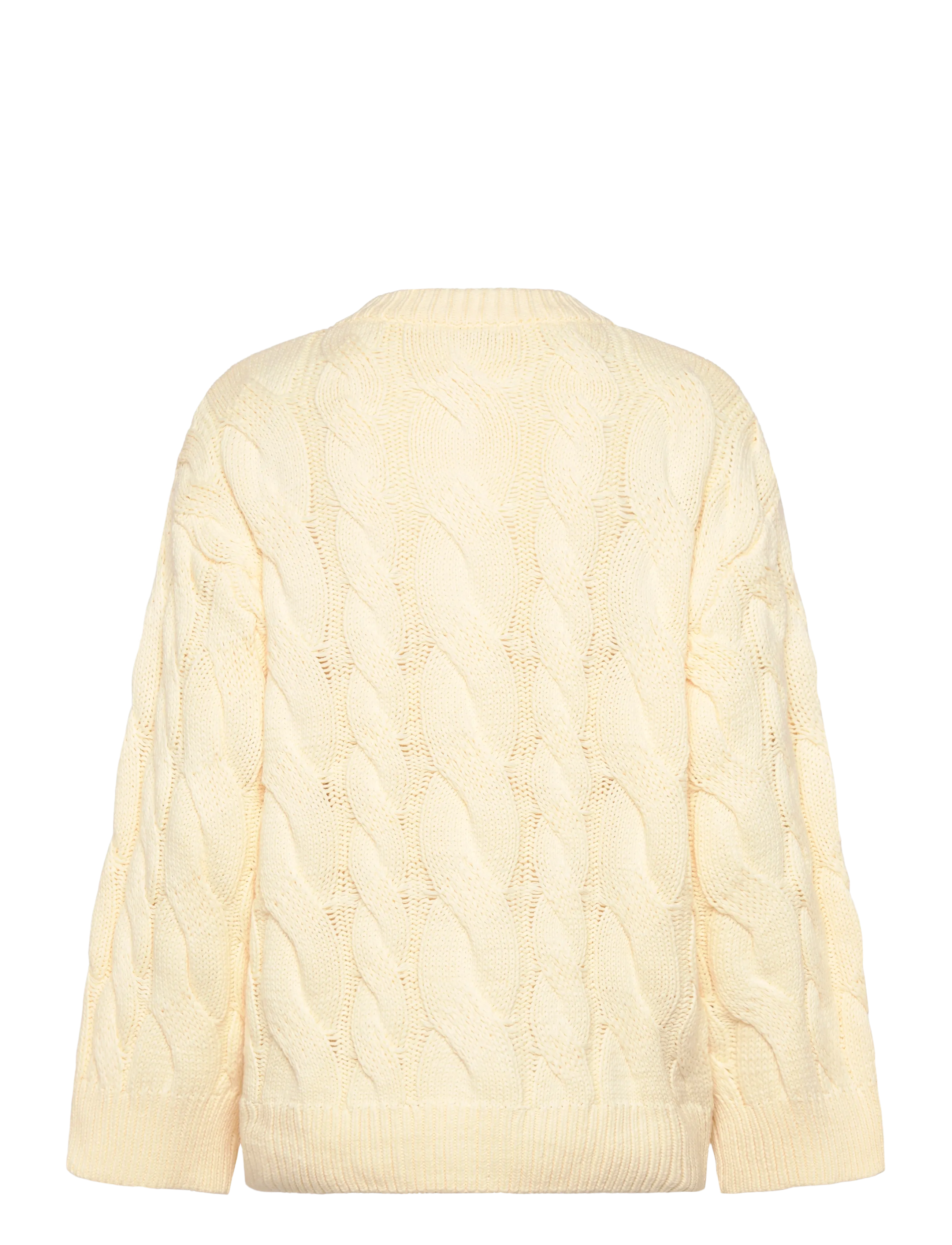 Gina Tricot - Chunky knitted cable cardigan - vanilla yellow (2011) - 1