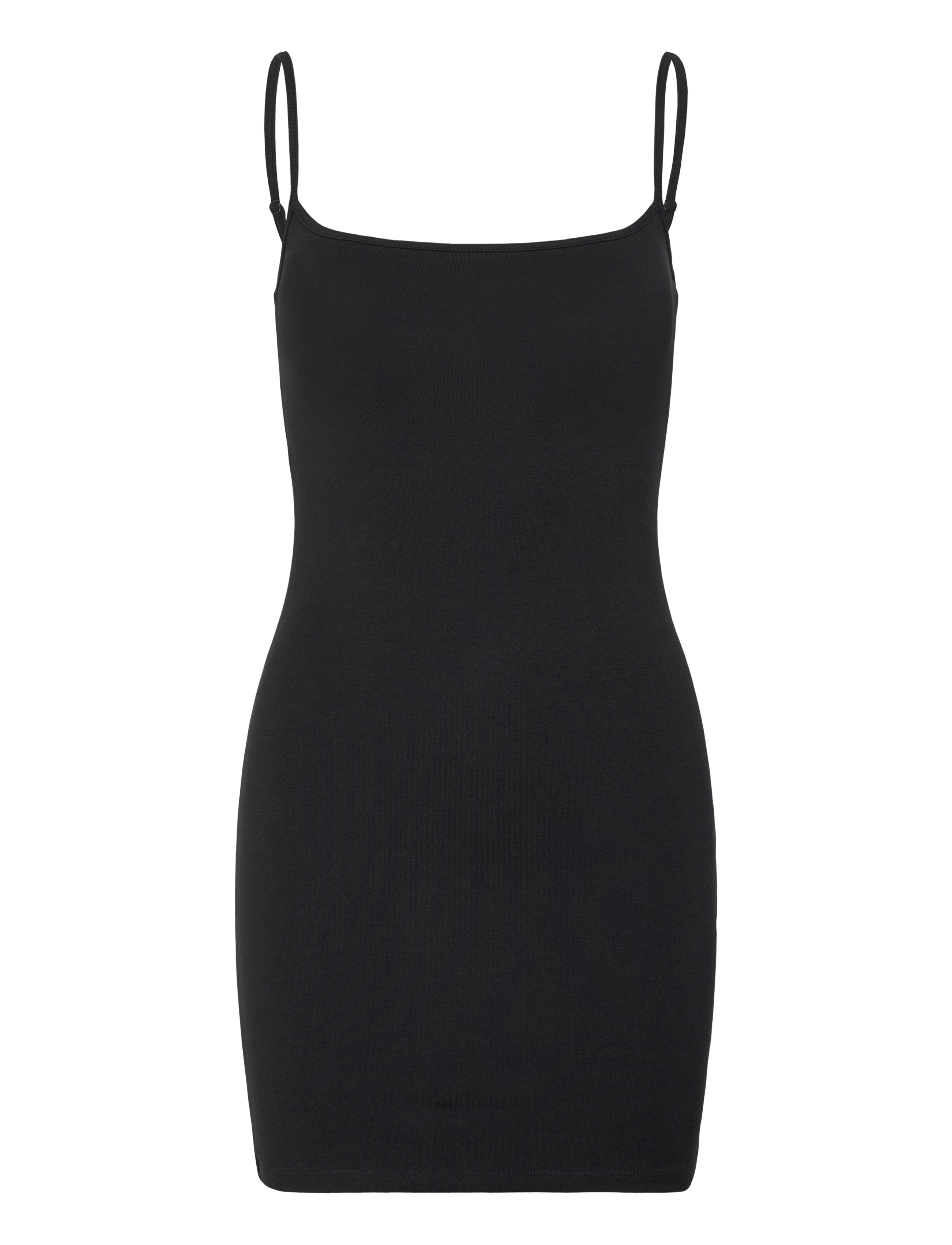 Basic mini slip dress - BLACK (9000)