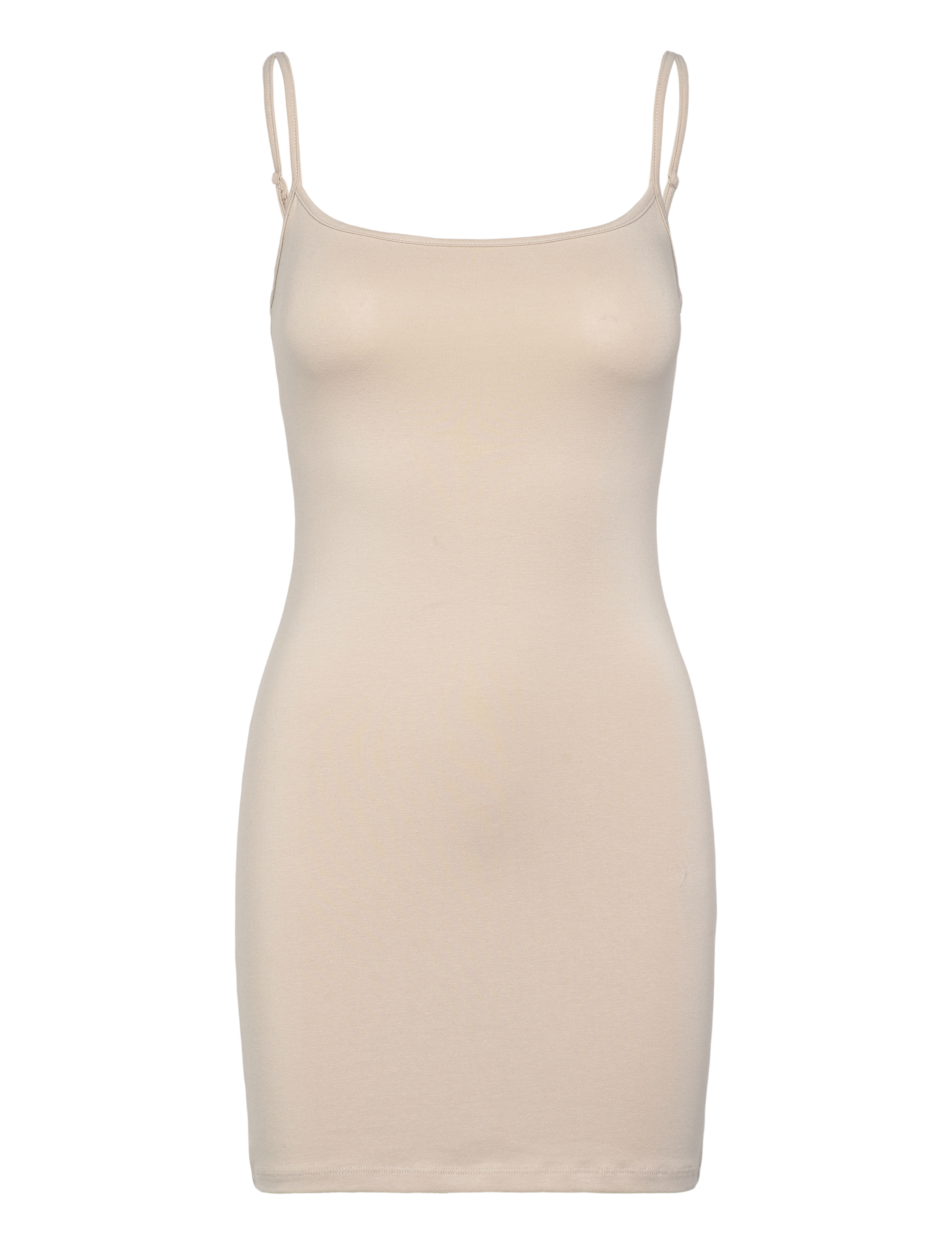 Gina Tricot Basic mini slip dress - Tøj - MOONBEAM / beige
