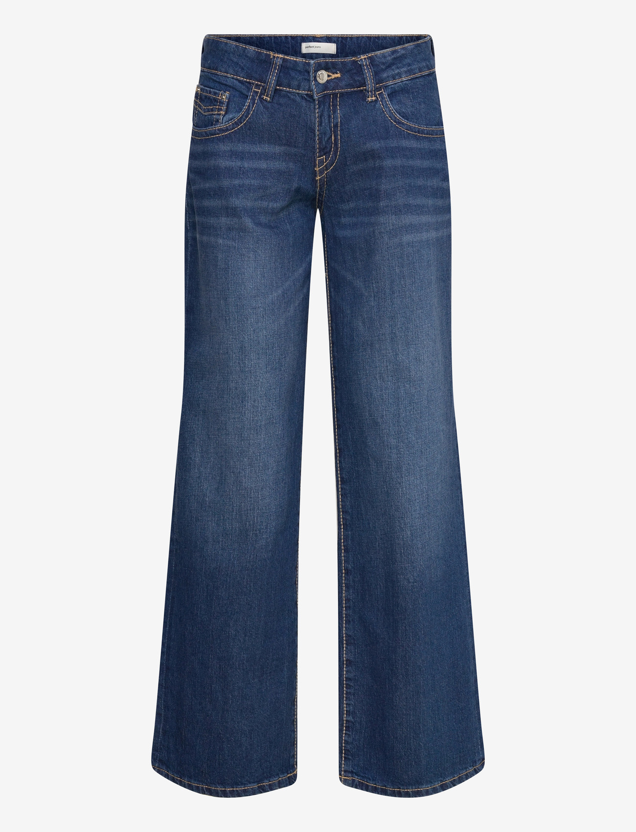 Gina Tricot - Ultra low wide jeans - vida jeans - dk blue - 0