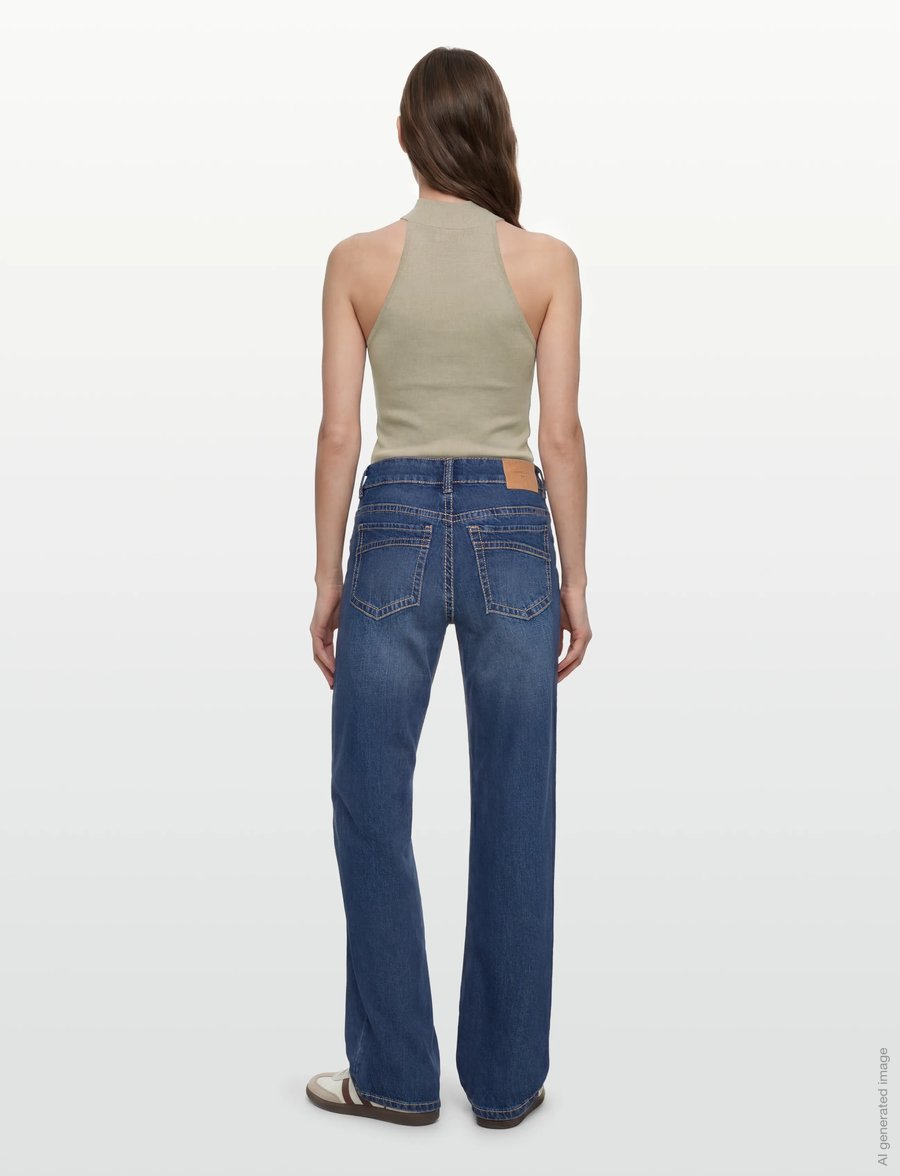 Gina Tricot - Ultra low wide jeans - hosen mit weitem bein - dk blue - 4
