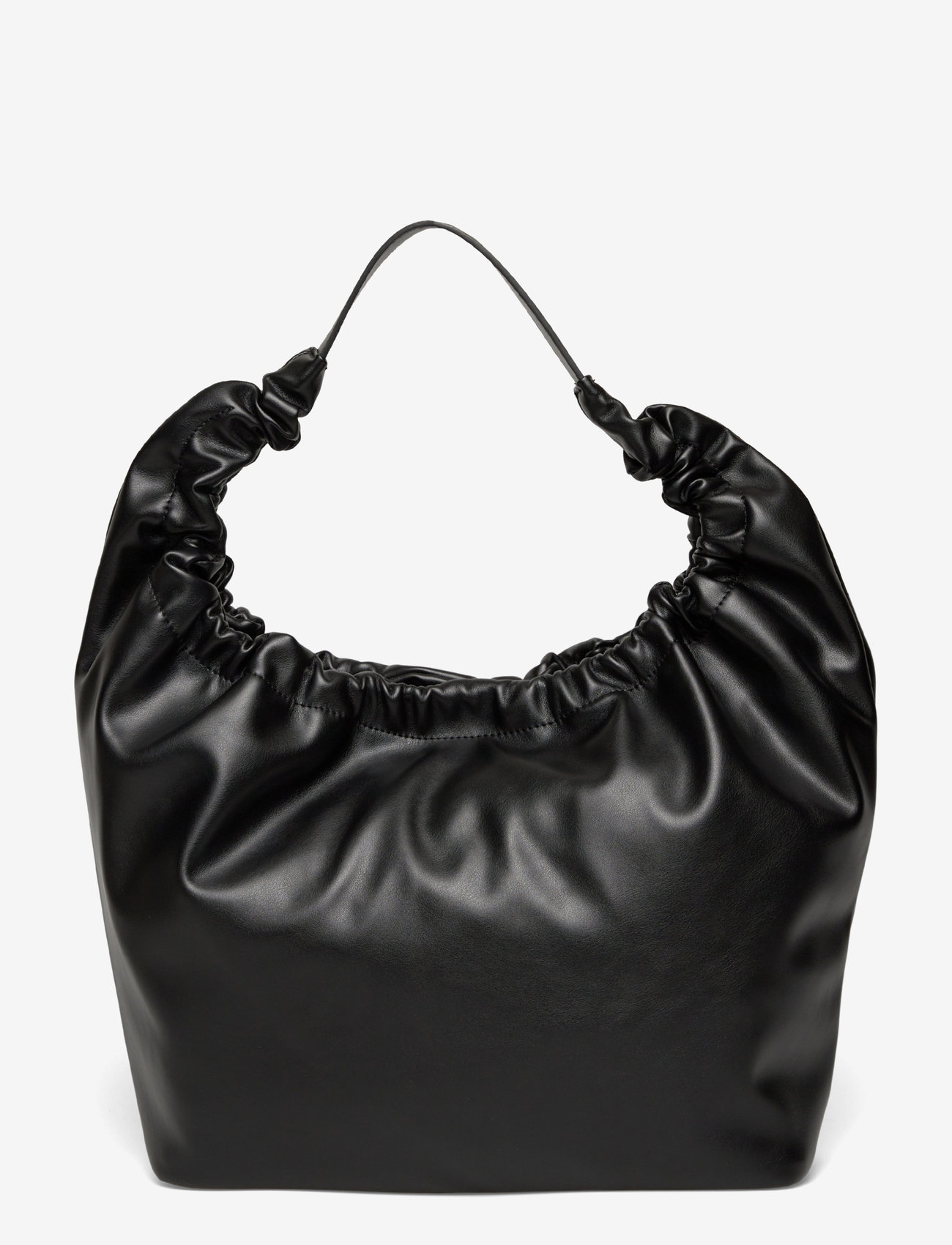 Gina Tricot - Gathered tote bag - pirkinių krepšiai - black (9000) - 0