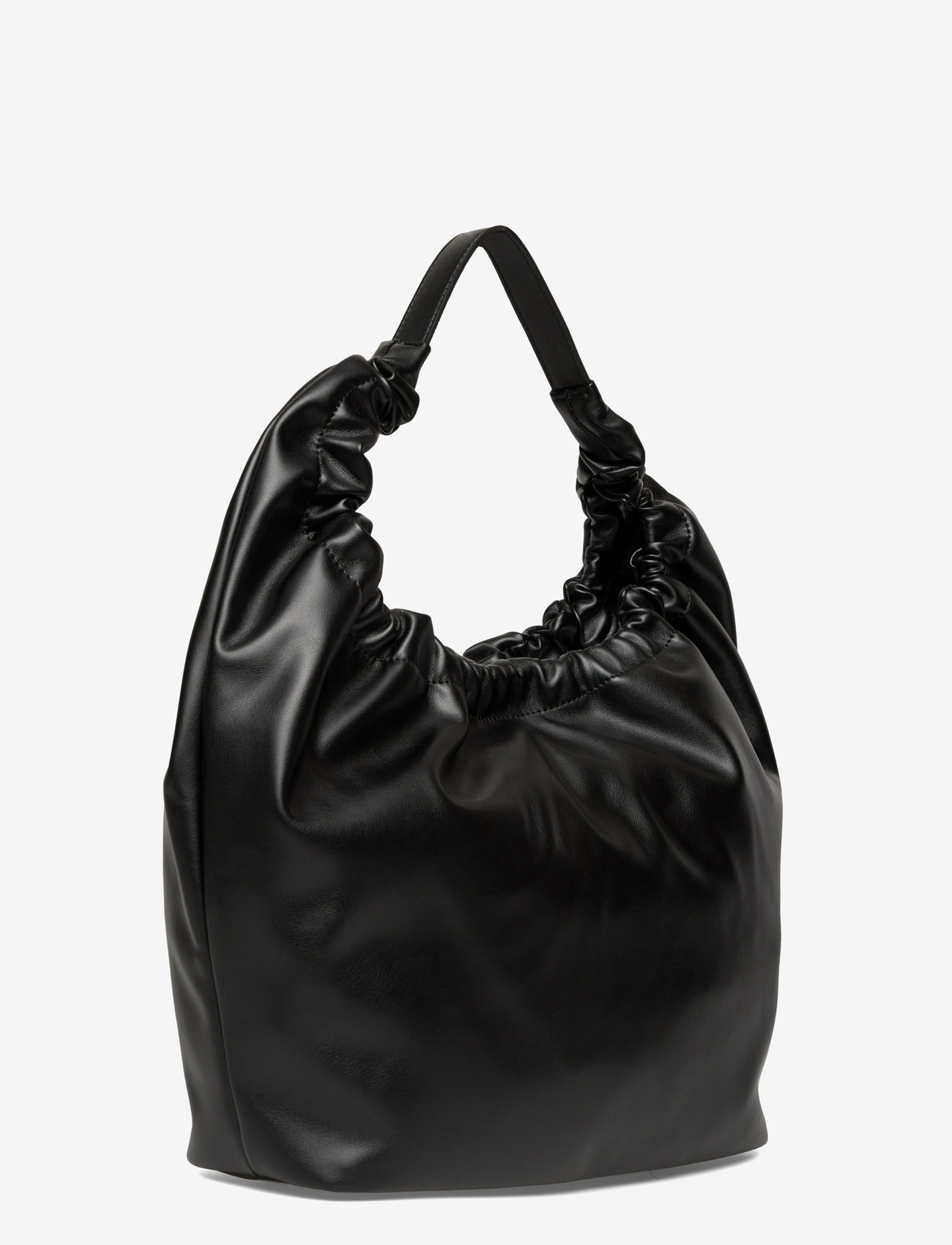 Gina Tricot - Gathered tote bag - pirkinių krepšiai - black (9000) - 2