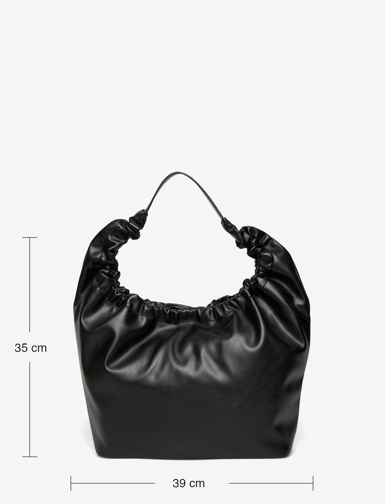 Gina Tricot - Gathered tote bag - pirkinių krepšiai - black (9000) - 4