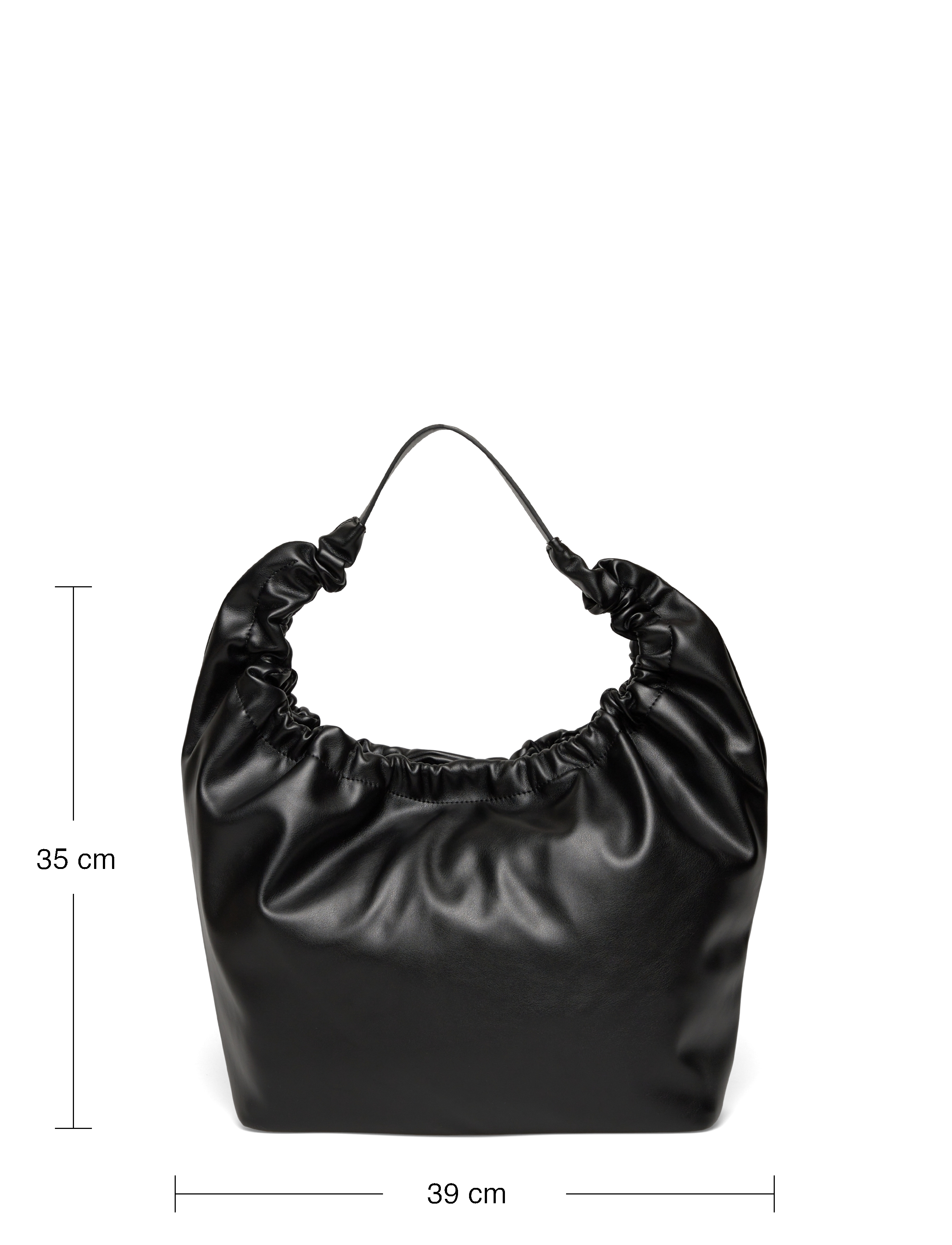 Gina Tricot - Gathered tote bag - pirkinių krepšiai - black (9000) - 4