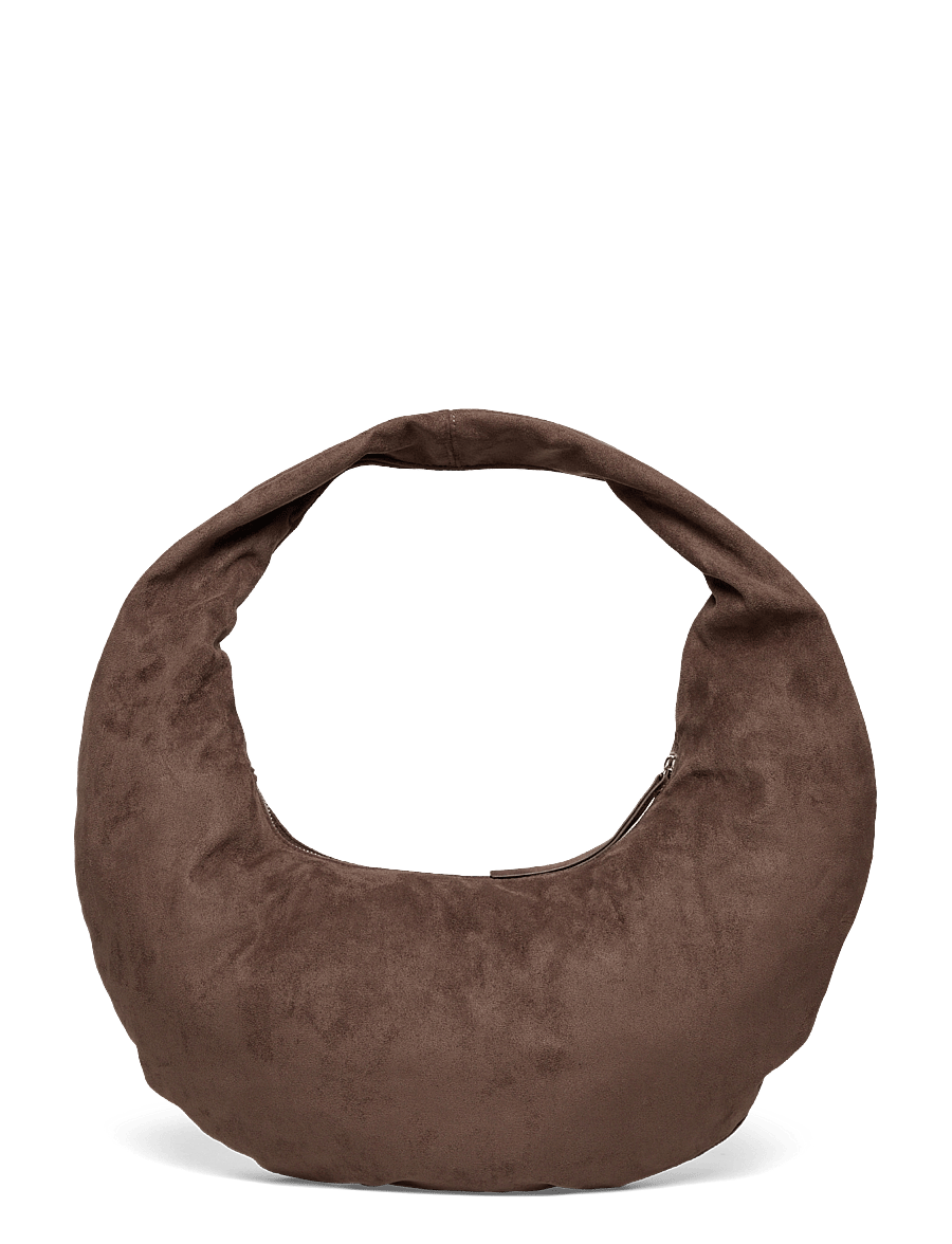 Gina Tricot - Fake suede circle bag - erilised sündmused - brown - 0