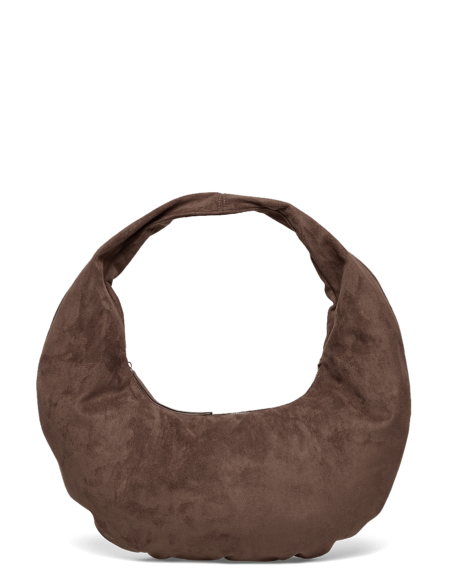 Gina Tricot - Fake suede circle bag - erilised sündmused - brown - 1