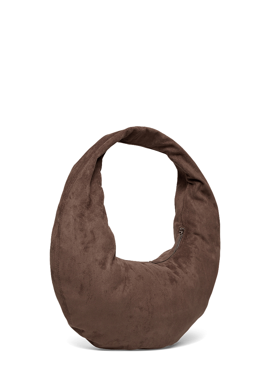 Gina Tricot - Fake suede circle bag - erilised sündmused - brown - 2