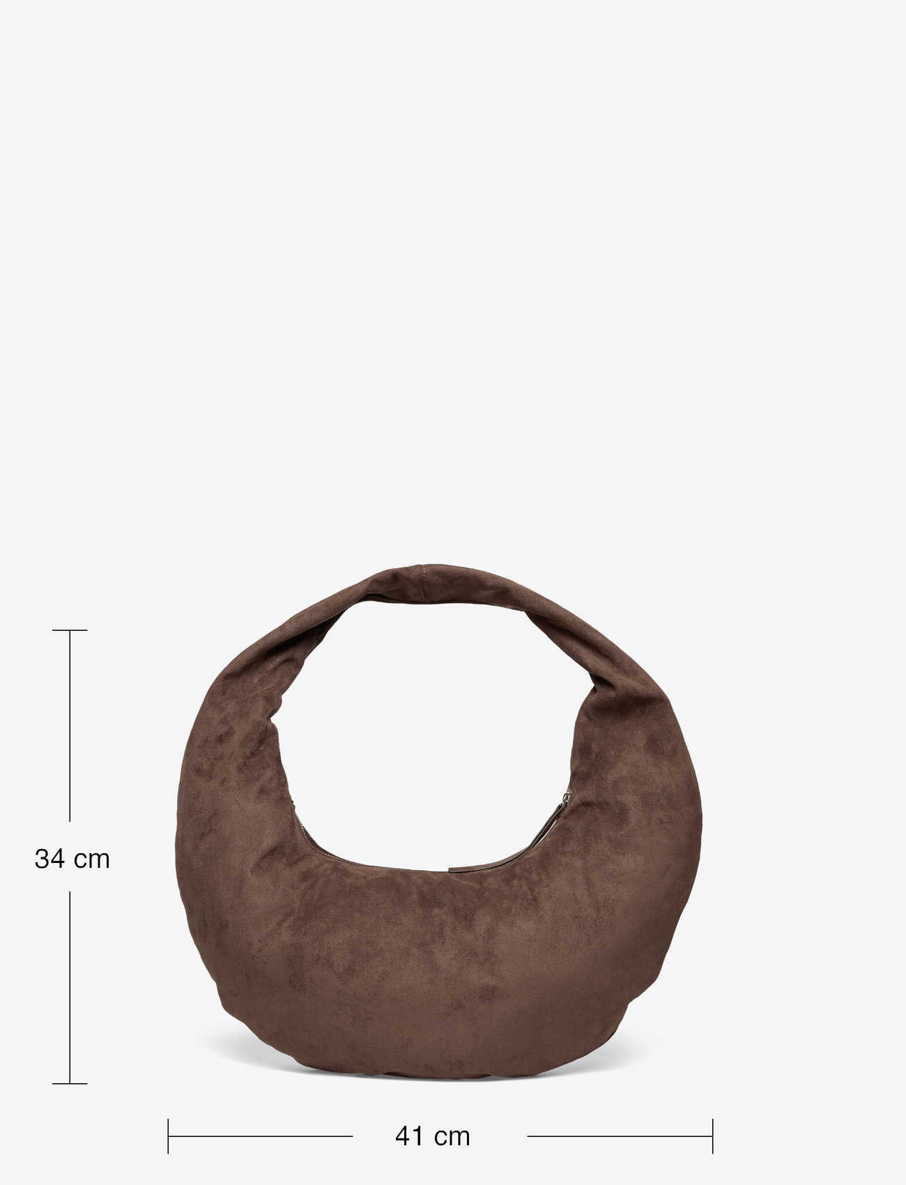 Gina Tricot - Fake suede circle bag - speciella tillfällen - brown - 4