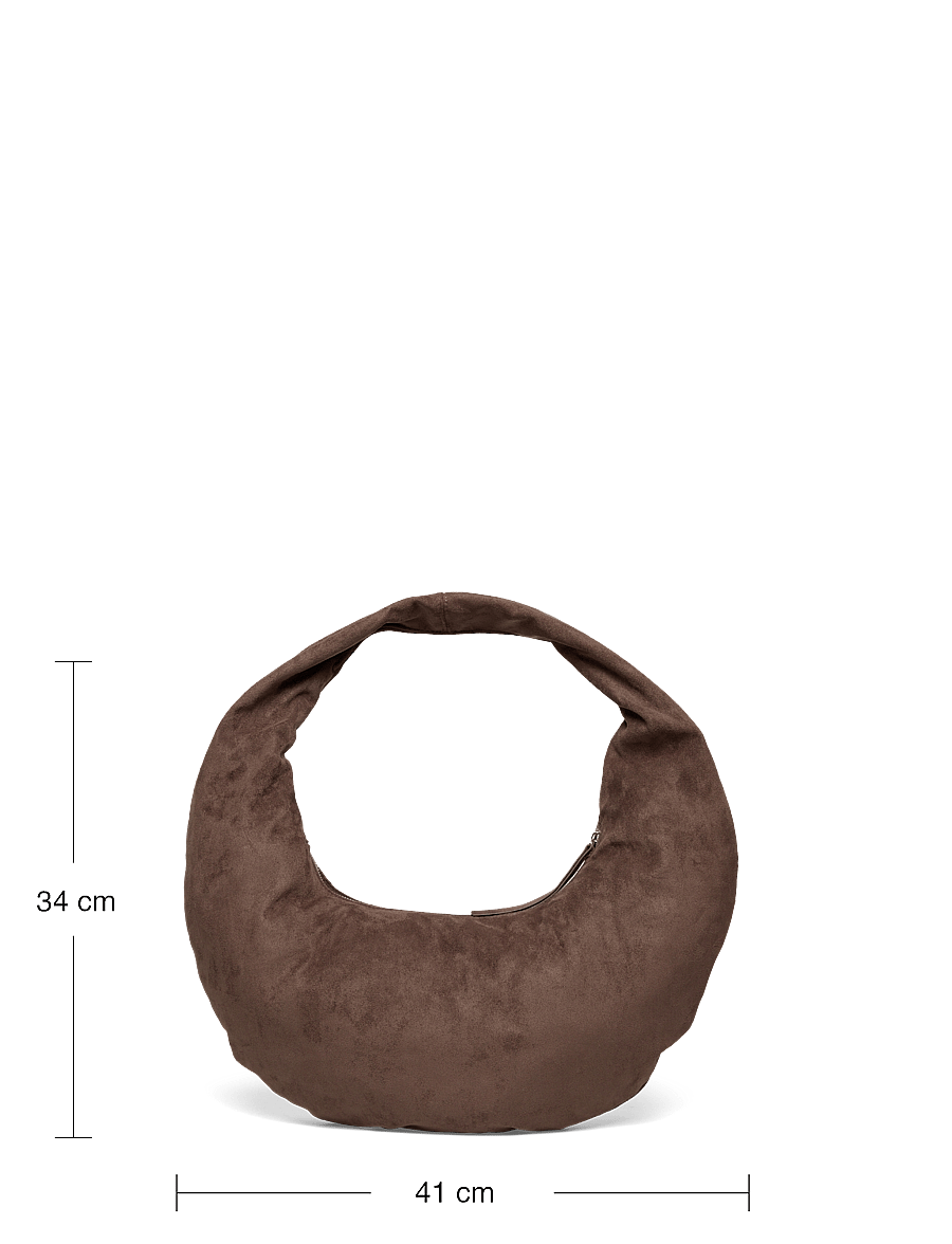 Gina Tricot - Fake suede circle bag - erilised sündmused - brown - 4