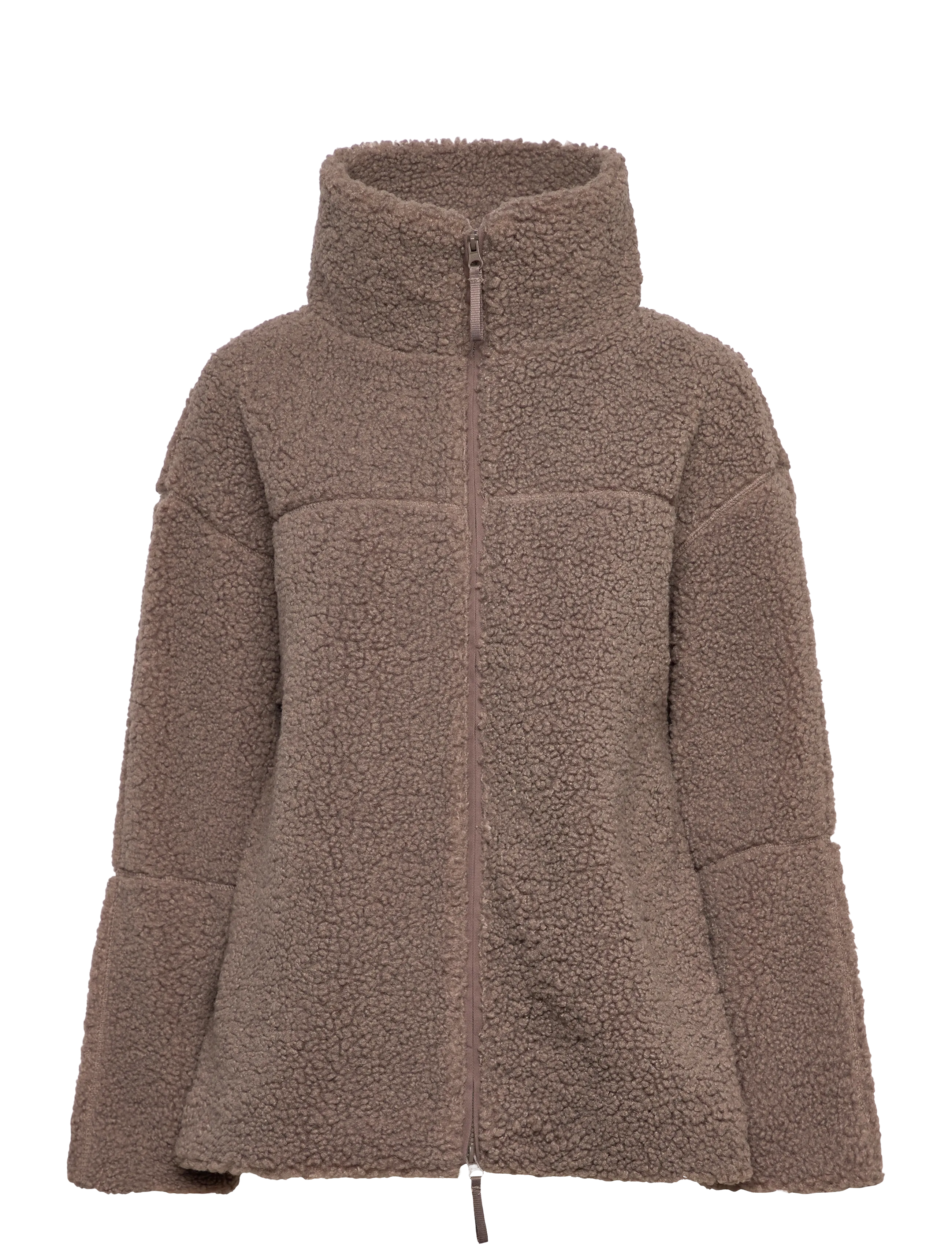 Gina Tricot Pile zip jacket - Jakker - FALCON (7092) / brown