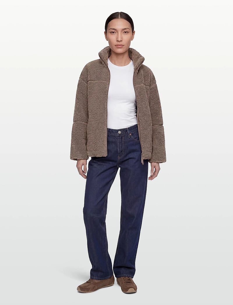 Gina Tricot - Pile zip jacket - kevadjoped - falcon (7092) - 0