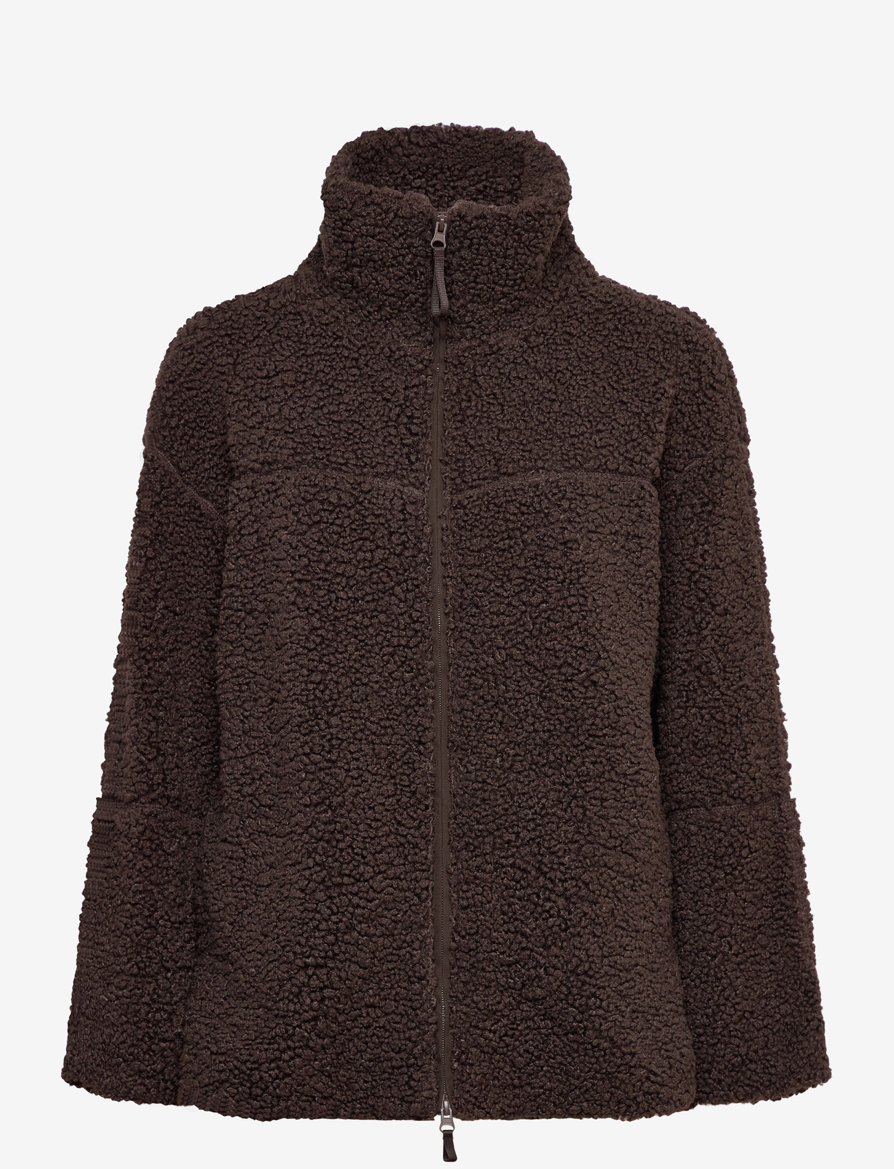 Gina Tricot - Pile zip jacket - vårjackor - mole (7382) - 0