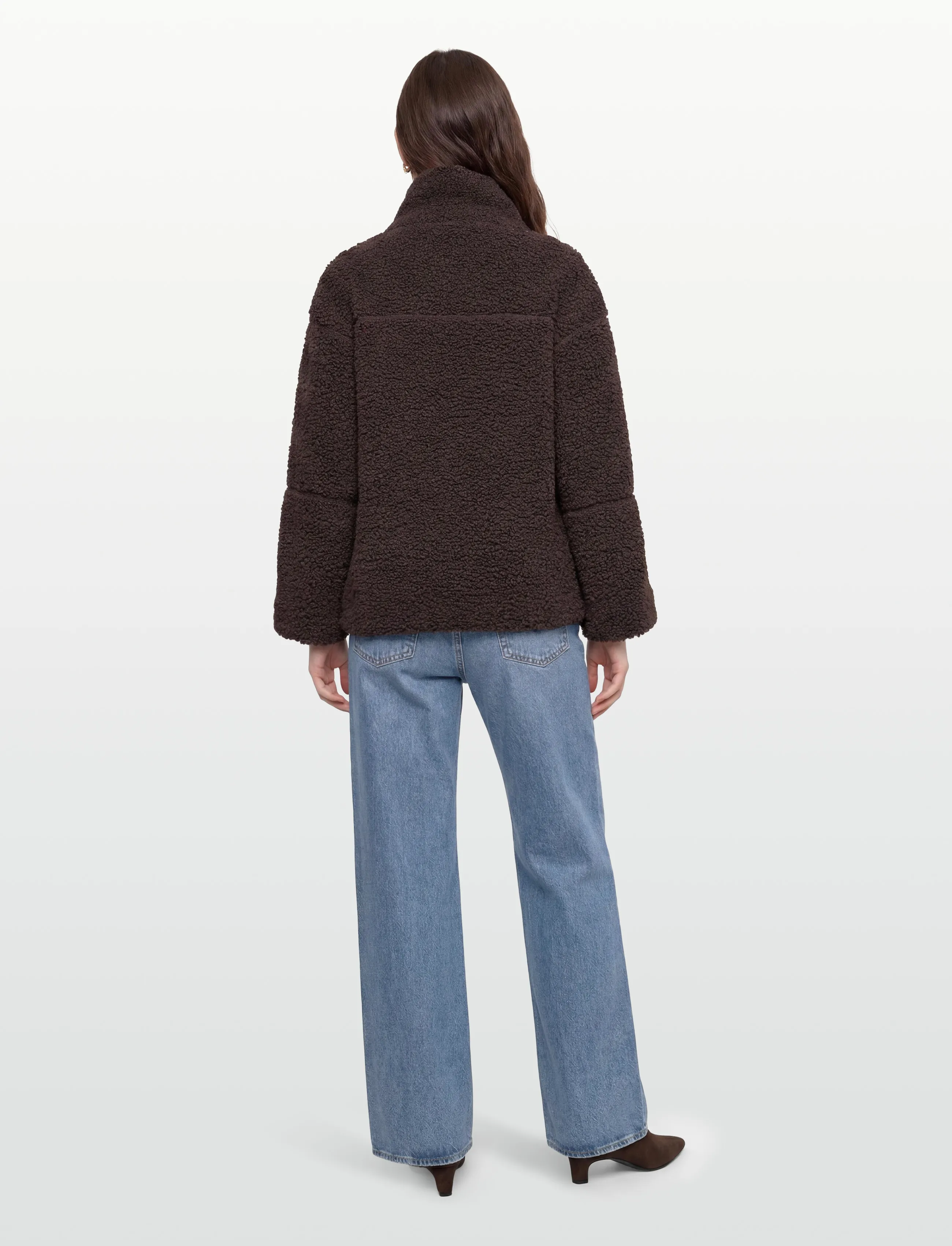 Gina Tricot - Pile zip jacket - forårsjakker - mole (7382) - 4