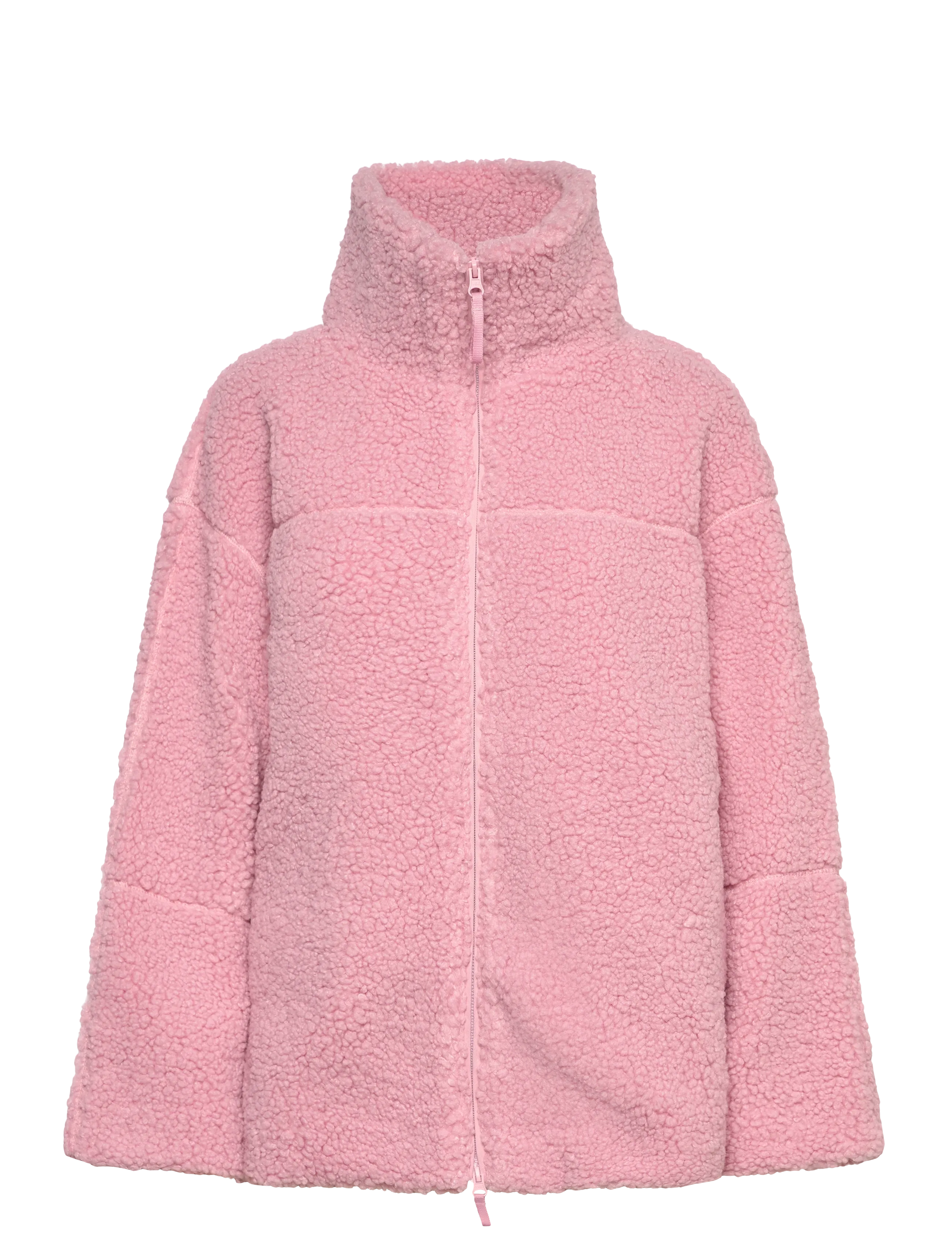 Gina Tricot Pile zip jacket - Gina Tricot - PINK NECTAR (2952) / pink/rose