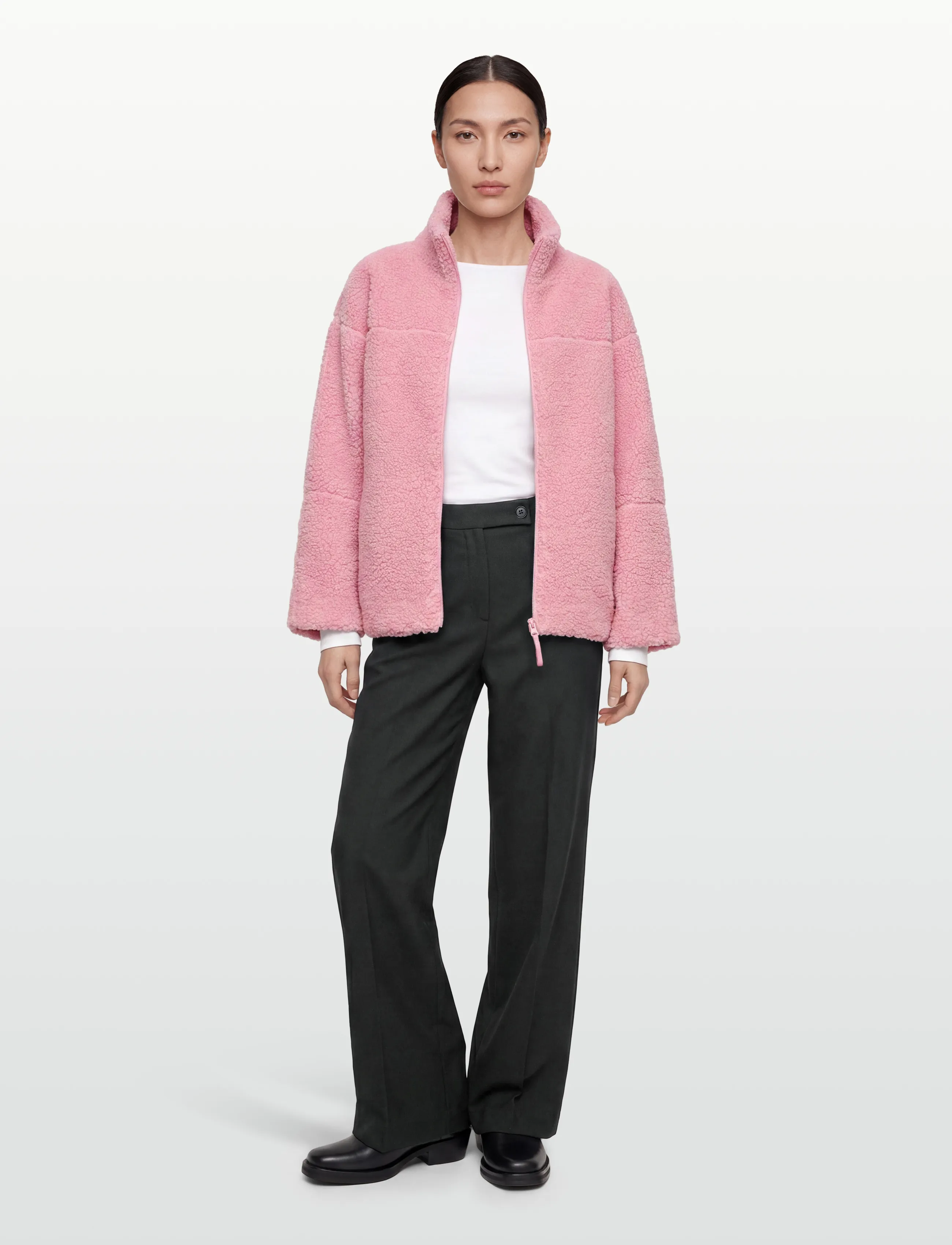Gina Tricot - Pile zip jacket - spring jackets - pink nectar (2952) - 0