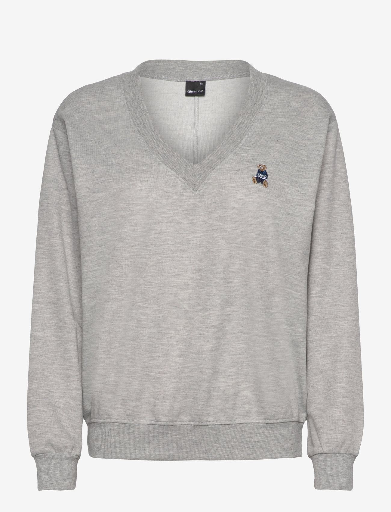 Gina Tricot - V-neck sweater - midlayer-jakker - lt grey melange - 0
