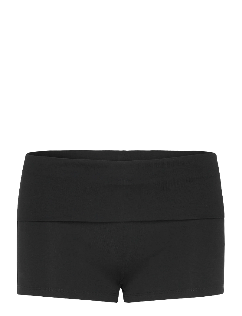 Gina Tricot - Folded hotpants - cykelbyxor - black (9000) - 0