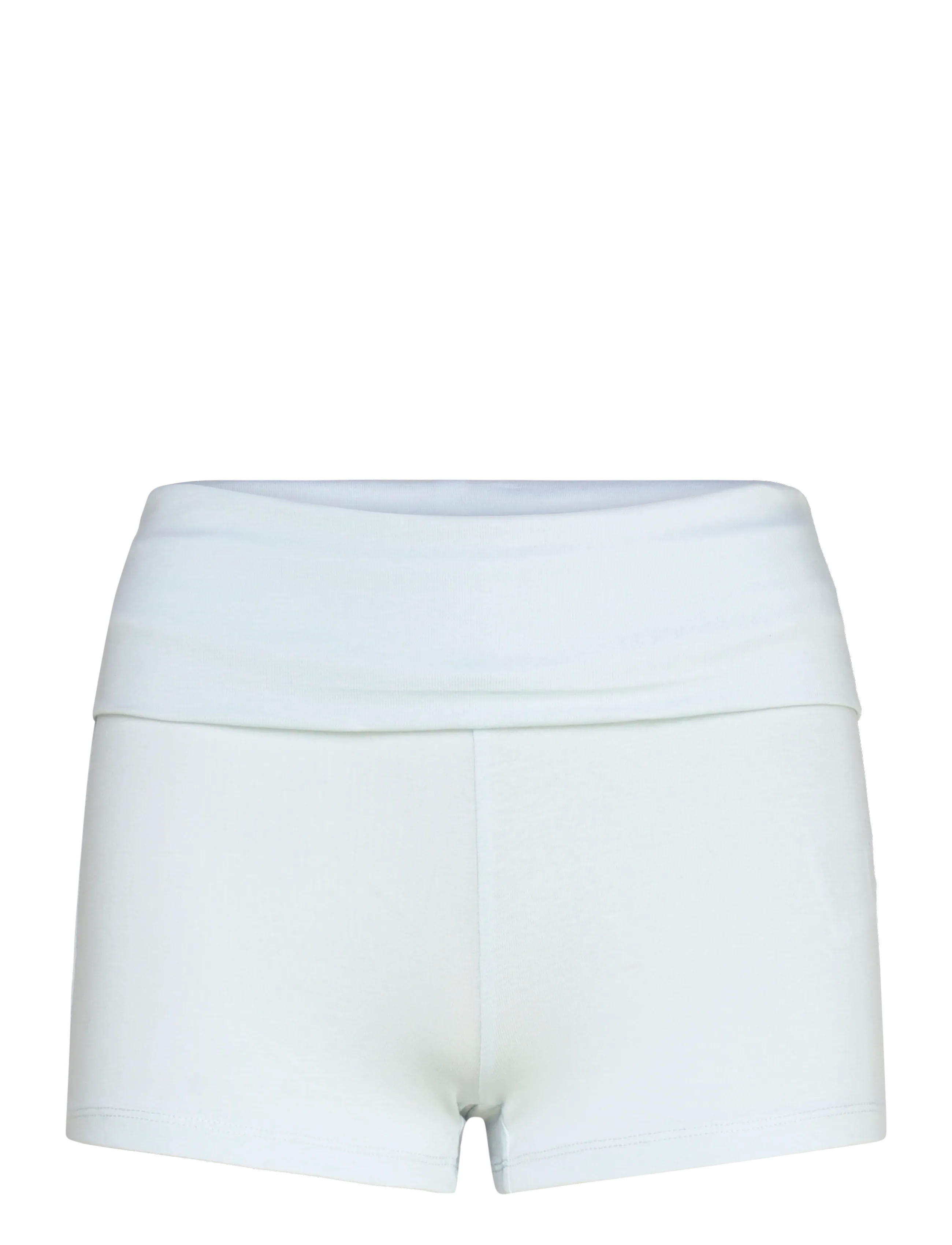Gina Tricot Basic Folded Hotpants, L, White, Shorts > Cykelshorts, Dame