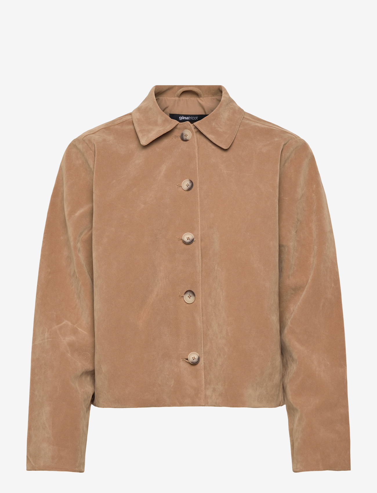 Gina Tricot - Faux suede short jacket - frühlingsjacken - beige (1040) - 0