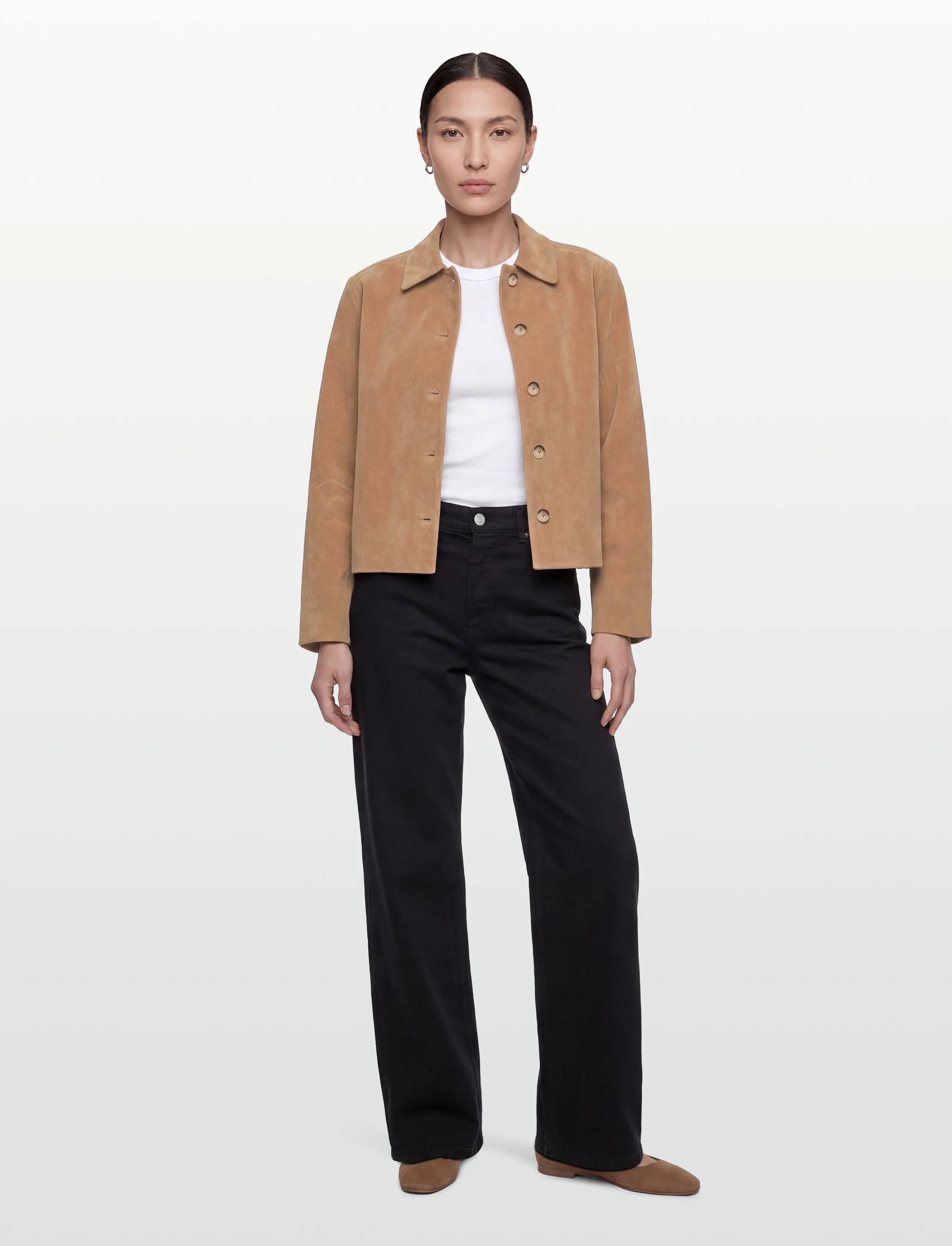 Gina Tricot Faux Suede Short Jacket, XS, Beige, Jakker > Let Sommerjakke, Dame