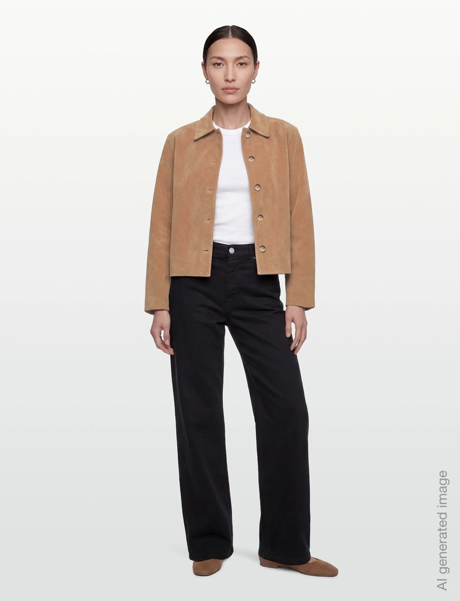 Gina Tricot - Faux suede short jacket - leichte jacken - beige (1040) - 0