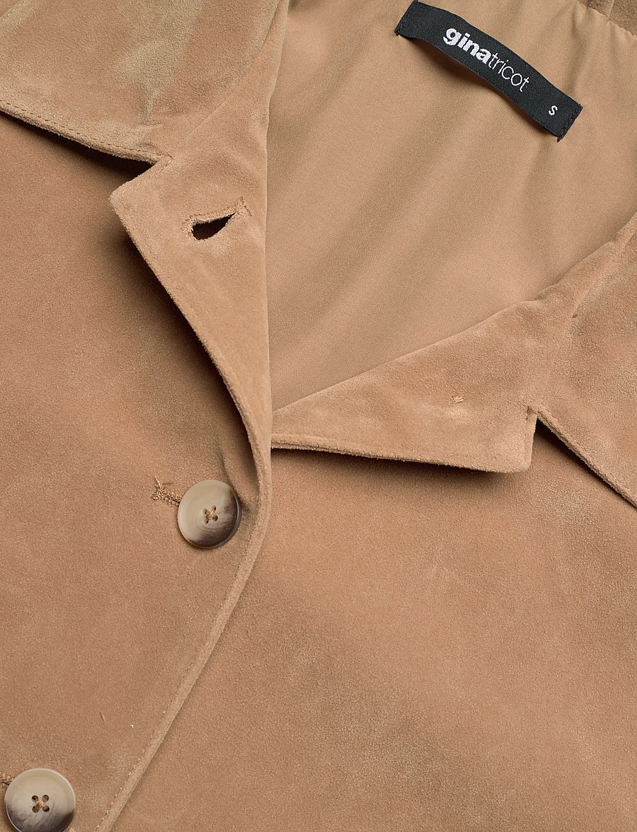 Gina Tricot - Faux suede short jacket - leichte jacken - beige (1040) - 5
