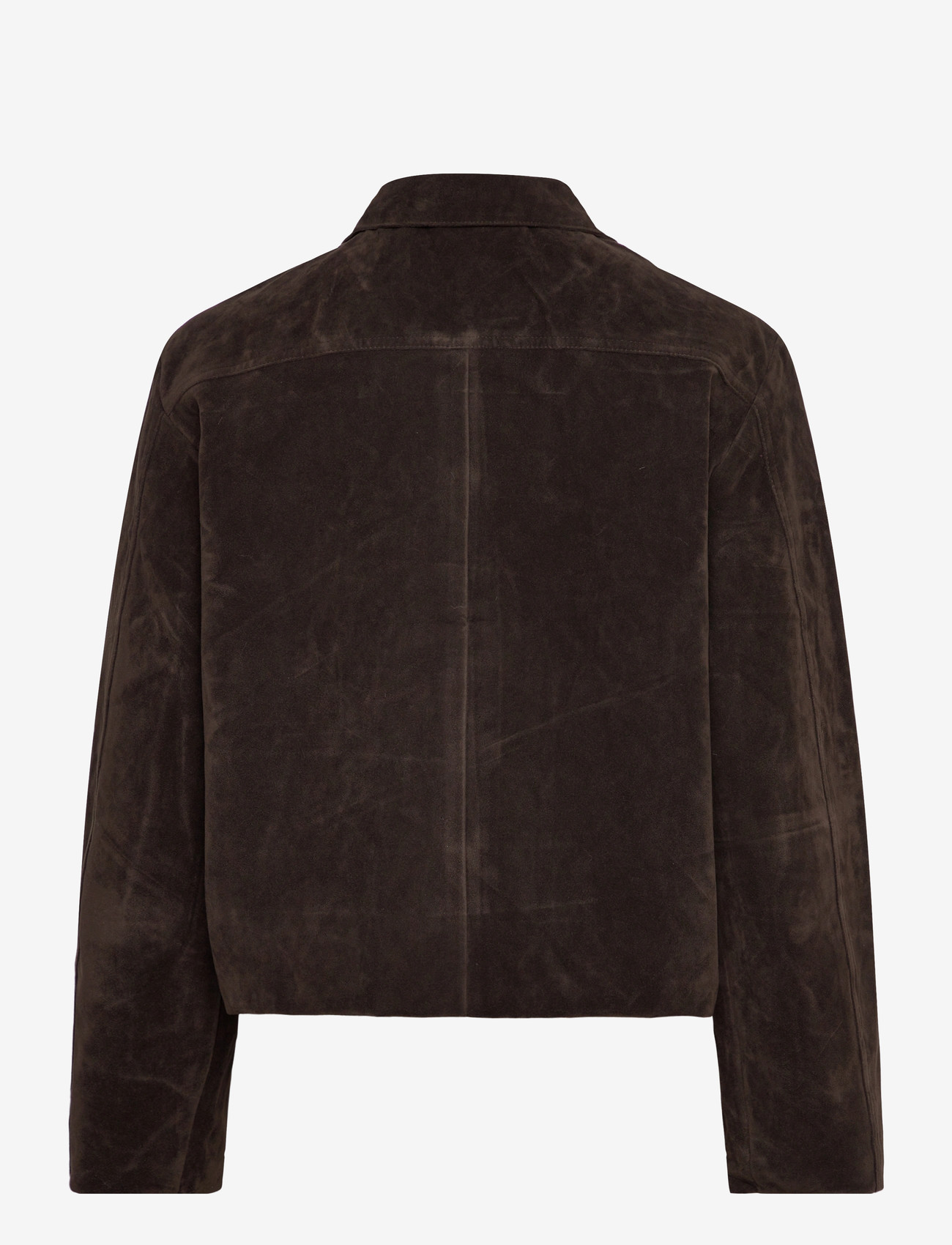 Gina Tricot - Faux suede short jacket - kevadjoped - dark brown (7180) - 1