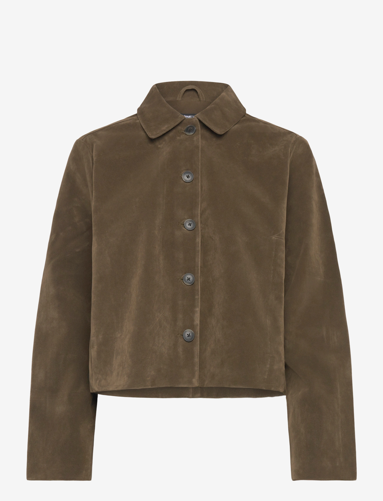 Gina Tricot - Faux suede short jacket - spring jackets - khaki green (6074) - 0