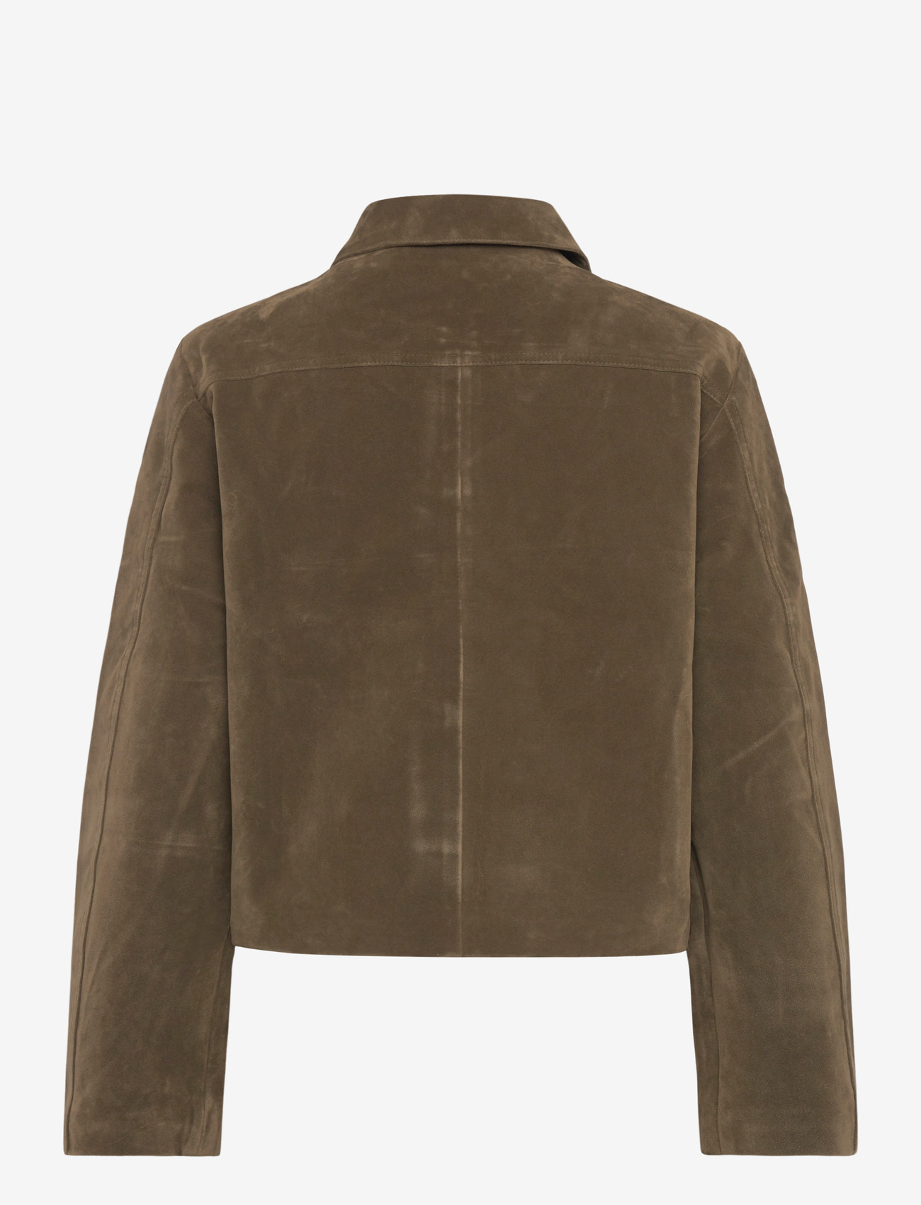 Gina Tricot - Faux suede short jacket - spring jackets - khaki green (6074) - 1