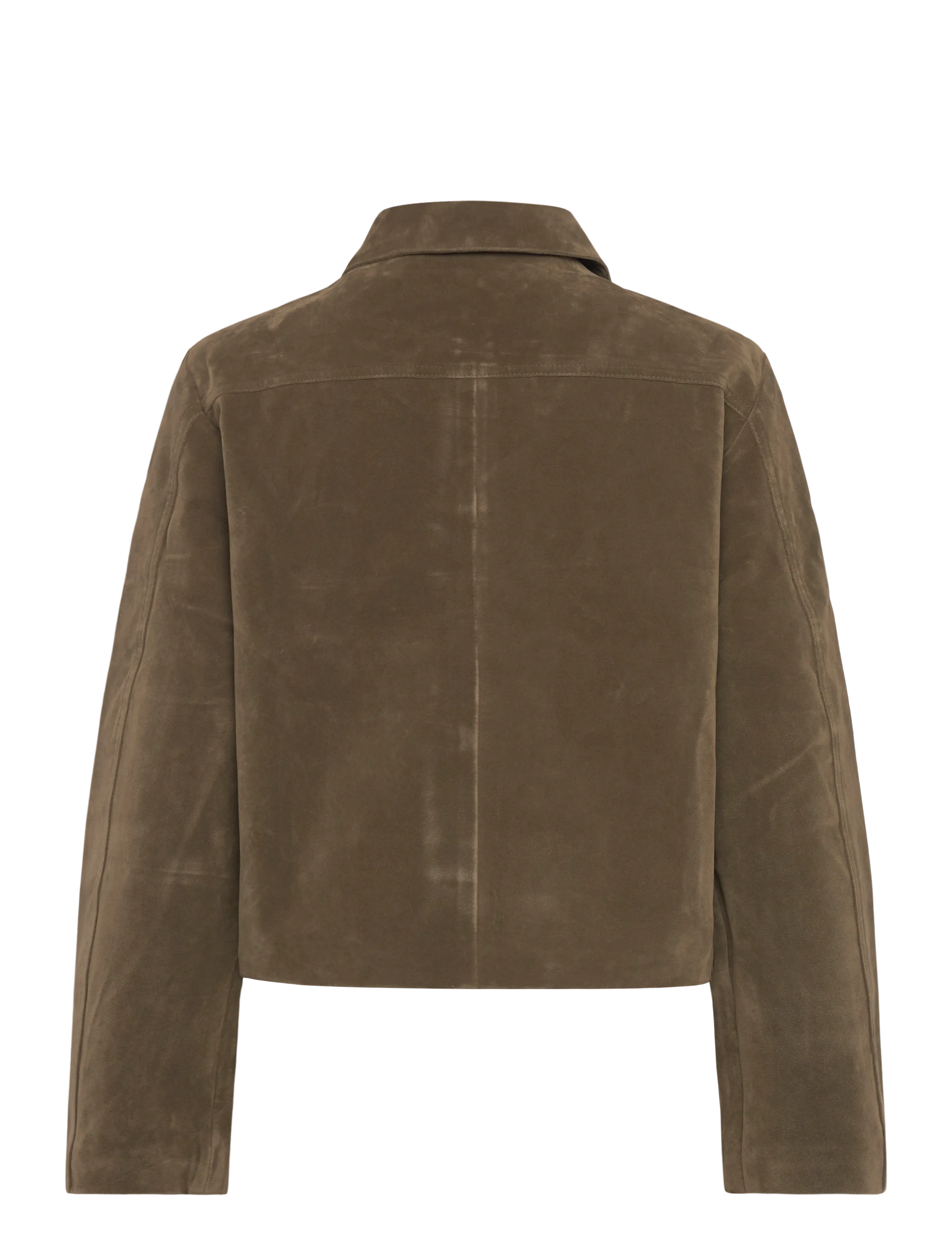 Gina Tricot - Faux suede short jacket - pavasara jakas - khaki green (6074) - 1