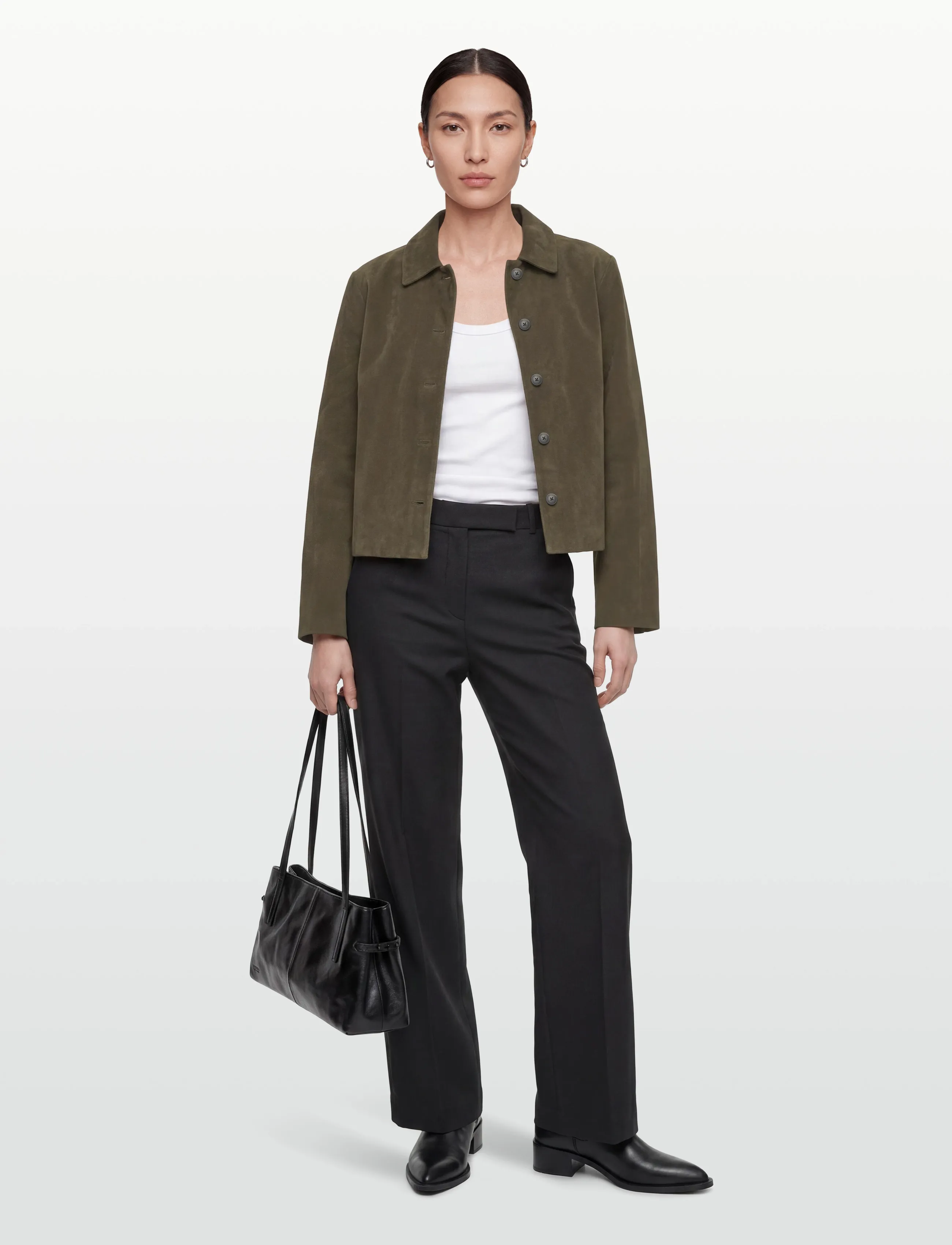 Gina Tricot Faux suede short jacket - Gina Tricot - KHAKI GREEN (6074) / khaki/green