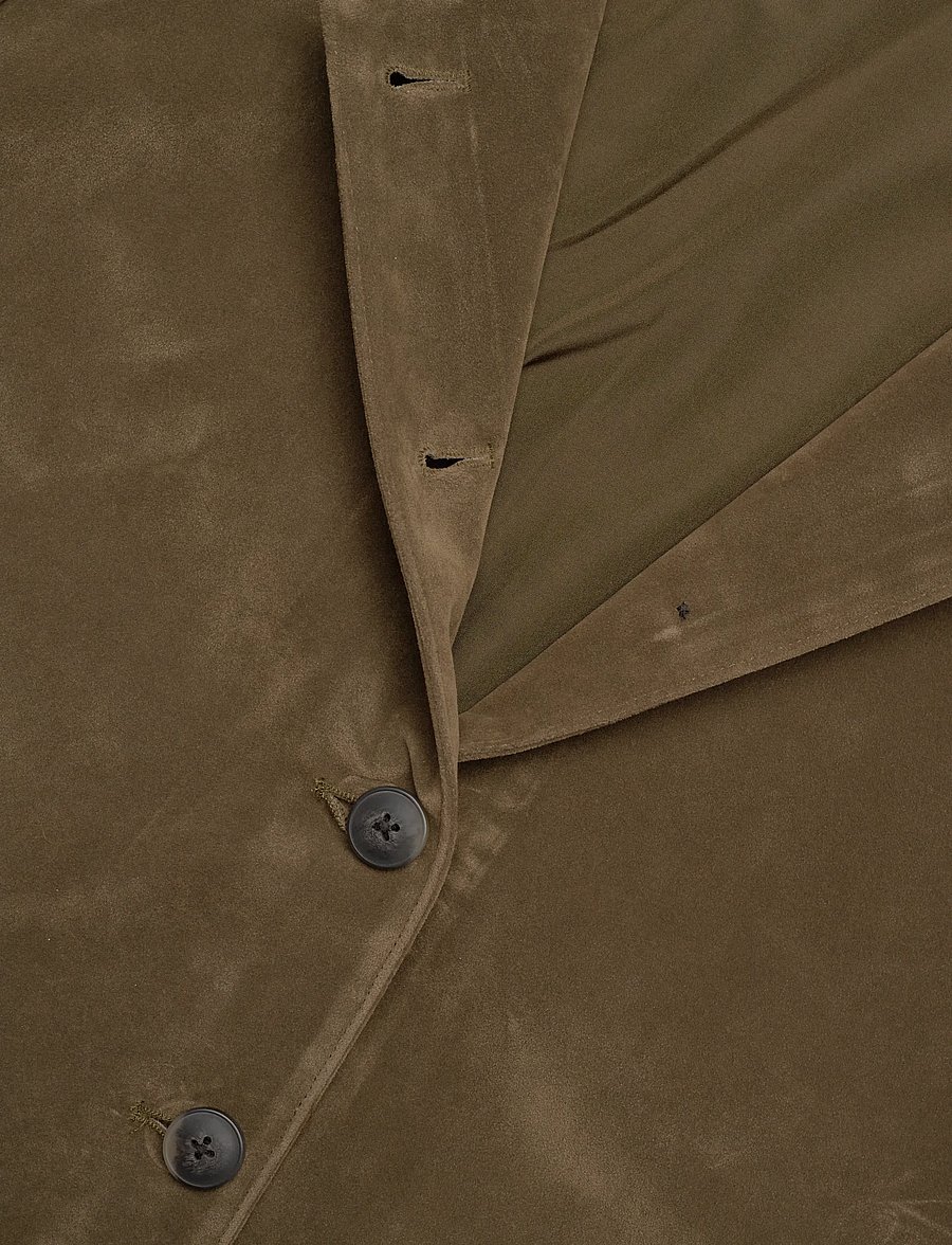 Gina Tricot - Faux suede short jacket - tunna jackor - khaki green (6074) - 5
