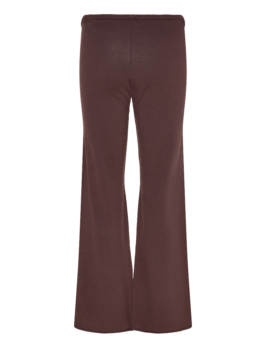 Gina Tricot - Knitted trousers - utsvängda byxor - seal brown (7083) - 2