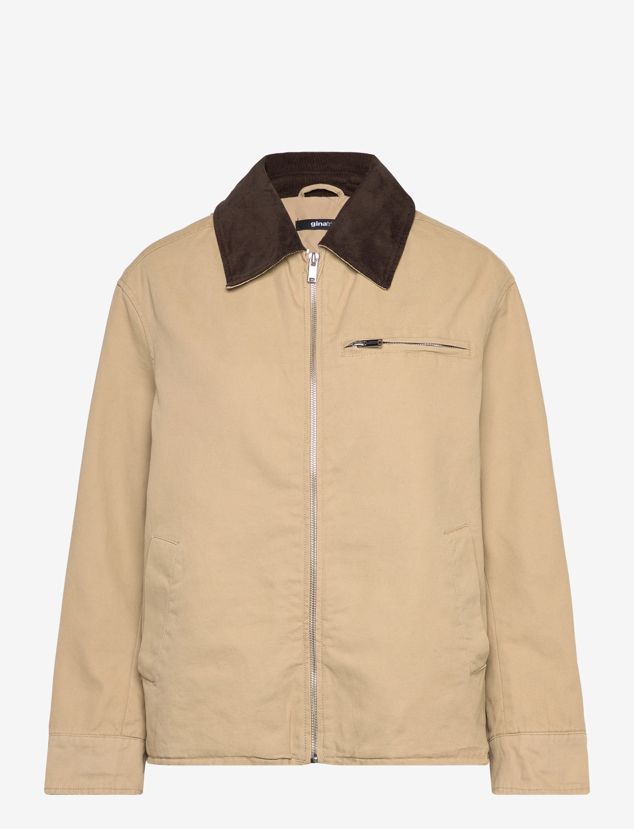 Gina Tricot - Corduroy collar jacket - vårjackor - beige (1040) - 0