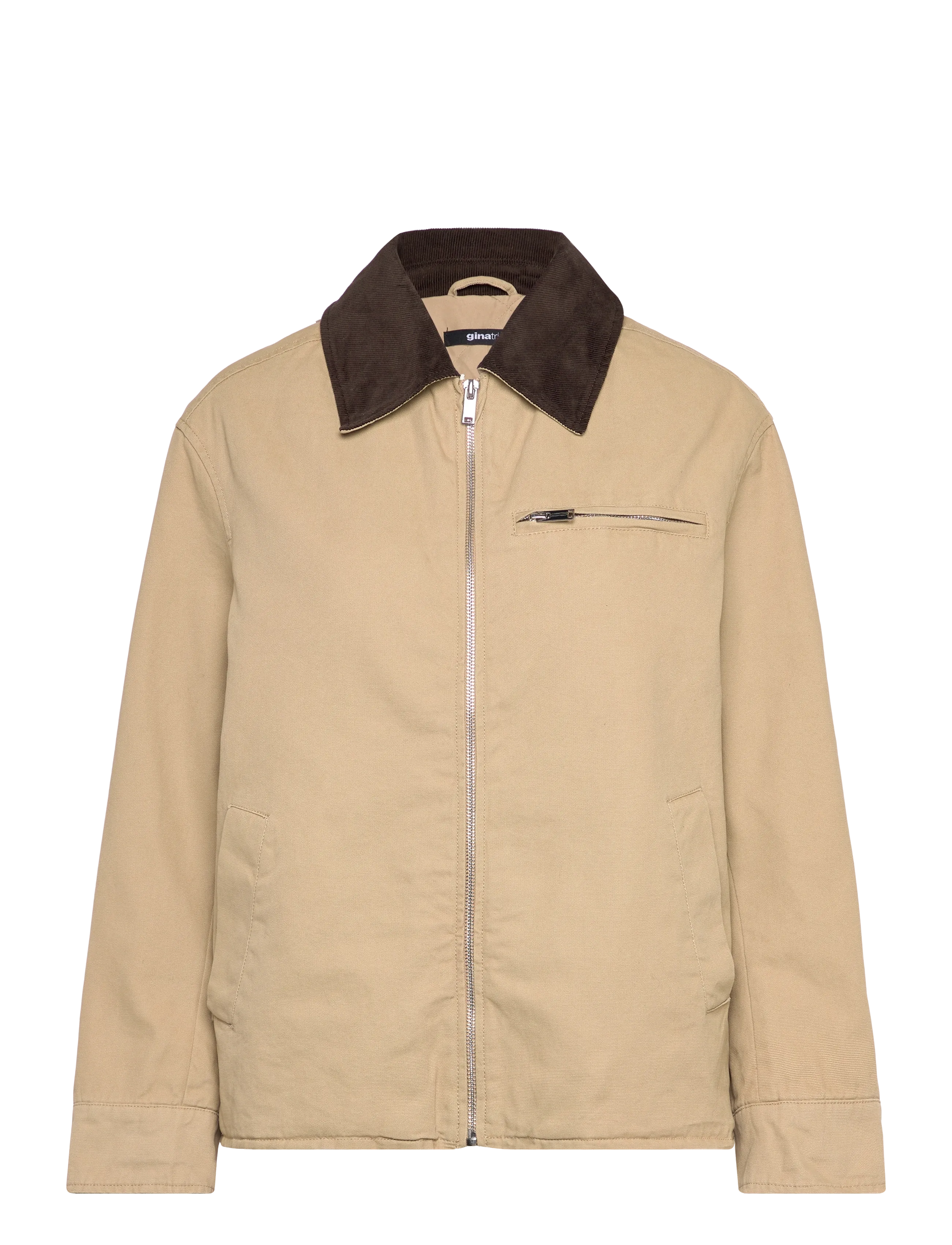 Gina Tricot Corduroy collar jacket - Igapäevane stiil - BEIGE (1040) / beige