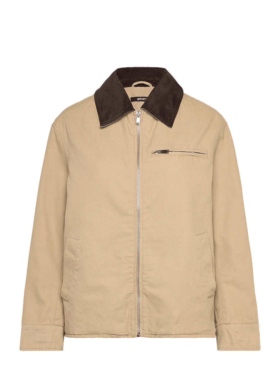 Gina Tricot - Corduroy collar jacket - utility-jakker - beige (1040) - 1