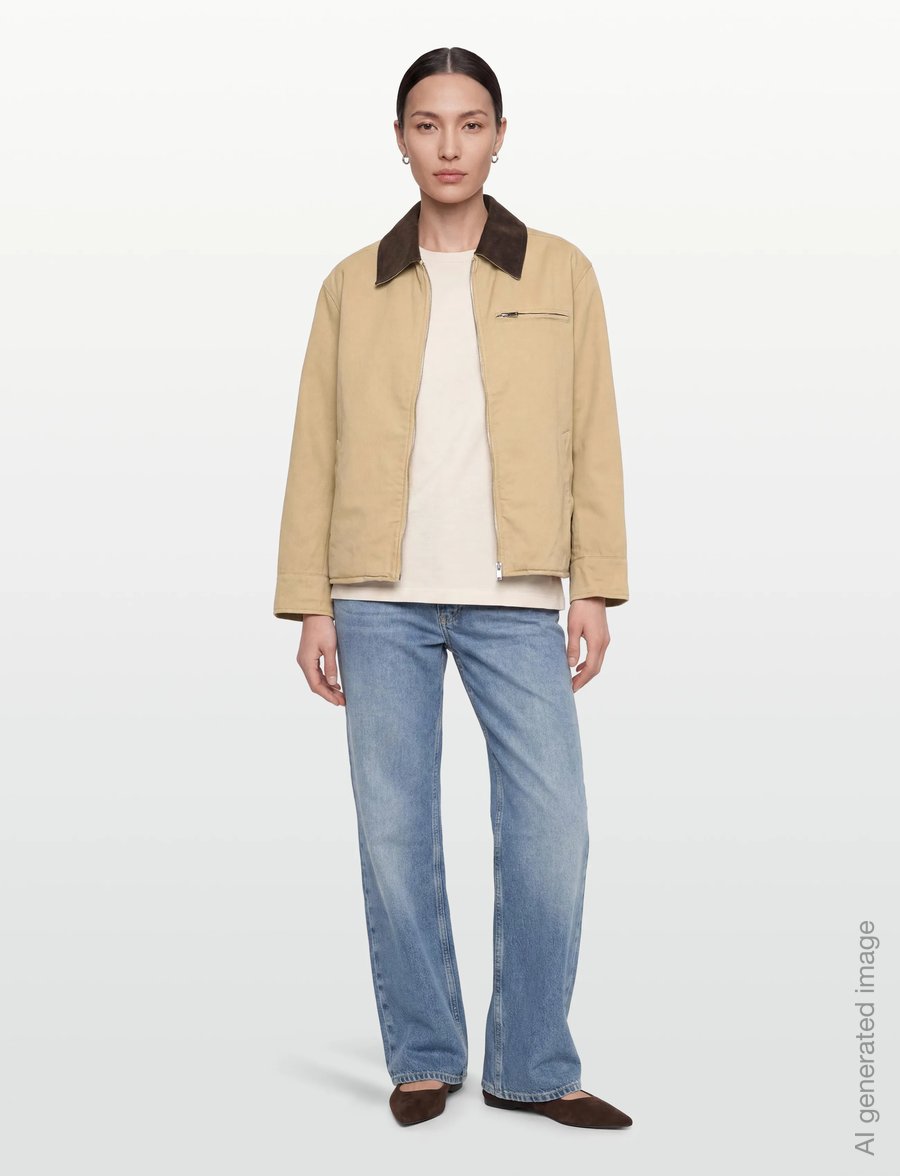 Gina Tricot - Corduroy collar jacket - utility-jakker - beige (1040) - 0