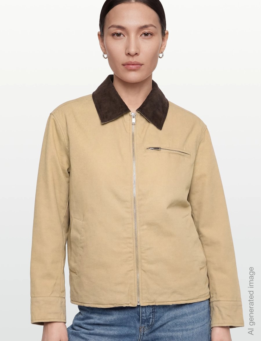 Gina Tricot - Corduroy collar jacket - utility-jakker - beige (1040) - 3