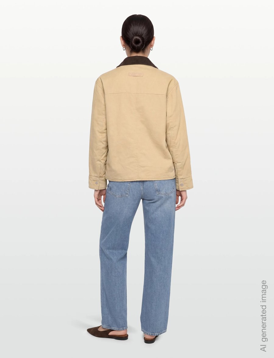 Gina Tricot - Corduroy collar jacket - utility-jakker - beige (1040) - 4