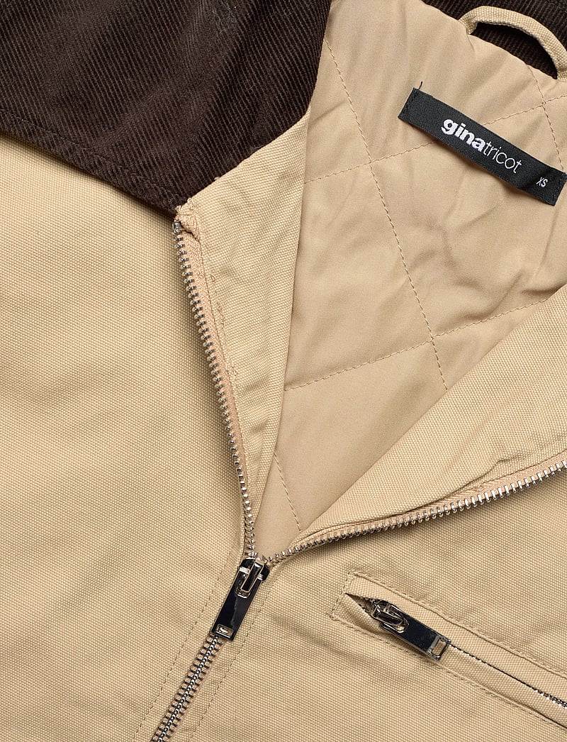 Gina Tricot - Corduroy collar jacket - vårjackor - beige (1040) - 2