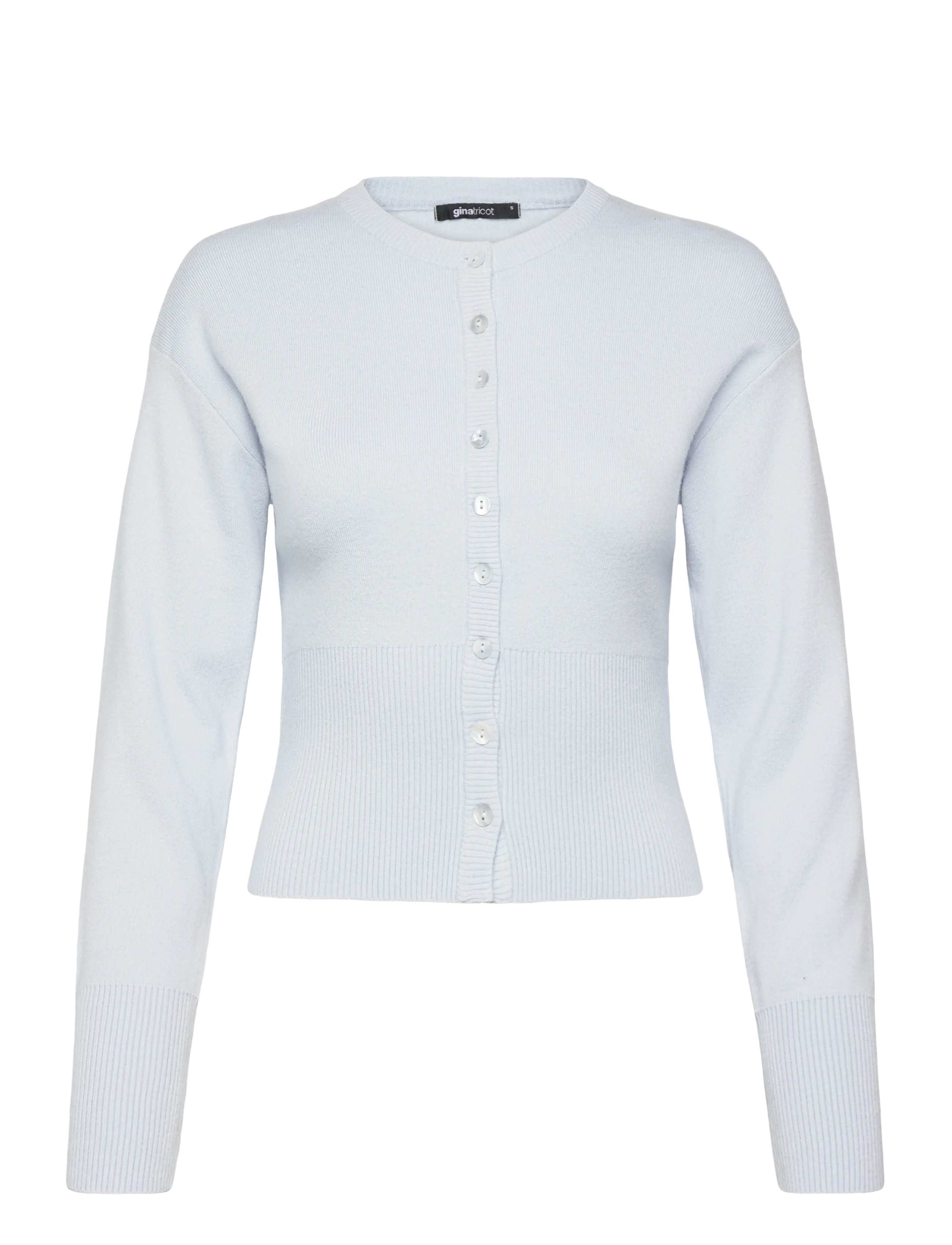 Gina Tricot Fitted knitted cardigan - Tøj - LIGHT BLUE / blue