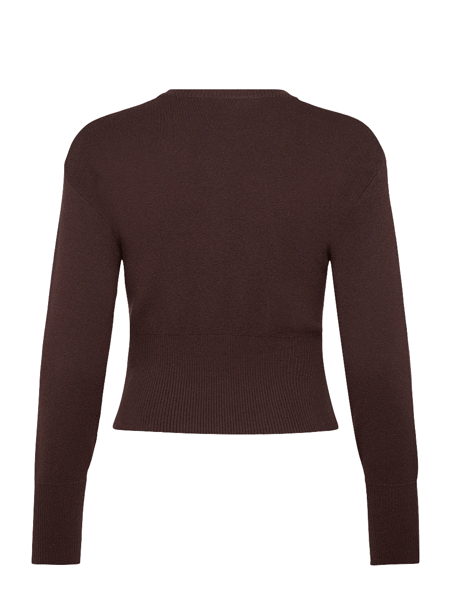Gina Tricot - Fitted knitted cardigan - koftor - seal brown (7083) - 2