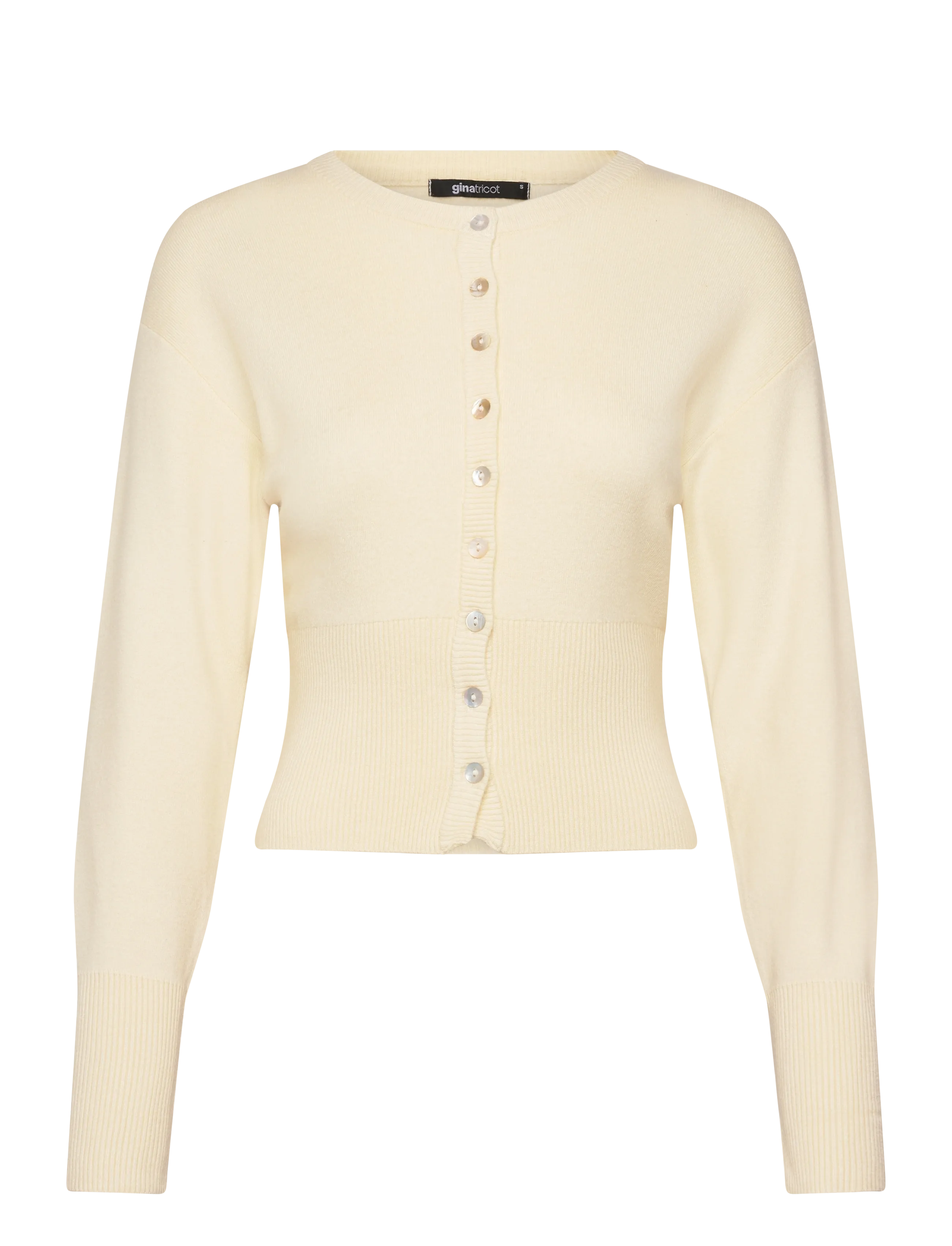 Gina Tricot Fitted knitted cardigan - Cardigans - VANILLA / cream