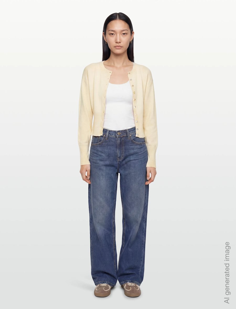 Gina Tricot - Fitted knitted cardigan - strickjacken - vanilla - 0