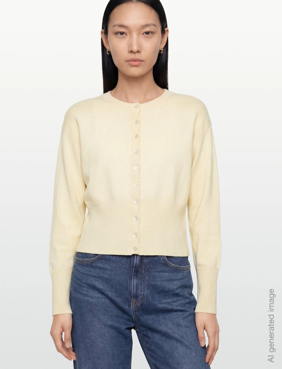 Gina Tricot - Fitted knitted cardigan - strickjacken - vanilla - 3
