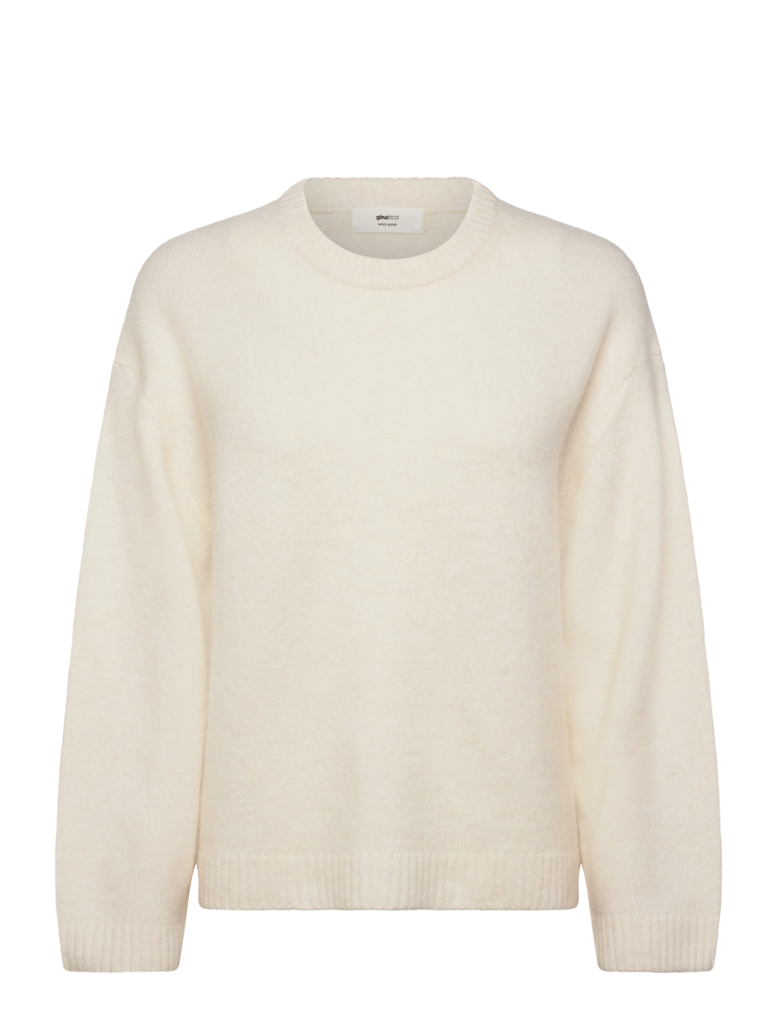 Gina Tricot Crew neck knitted sweater - Striktrøjer - GARDENIA (1496) / cream