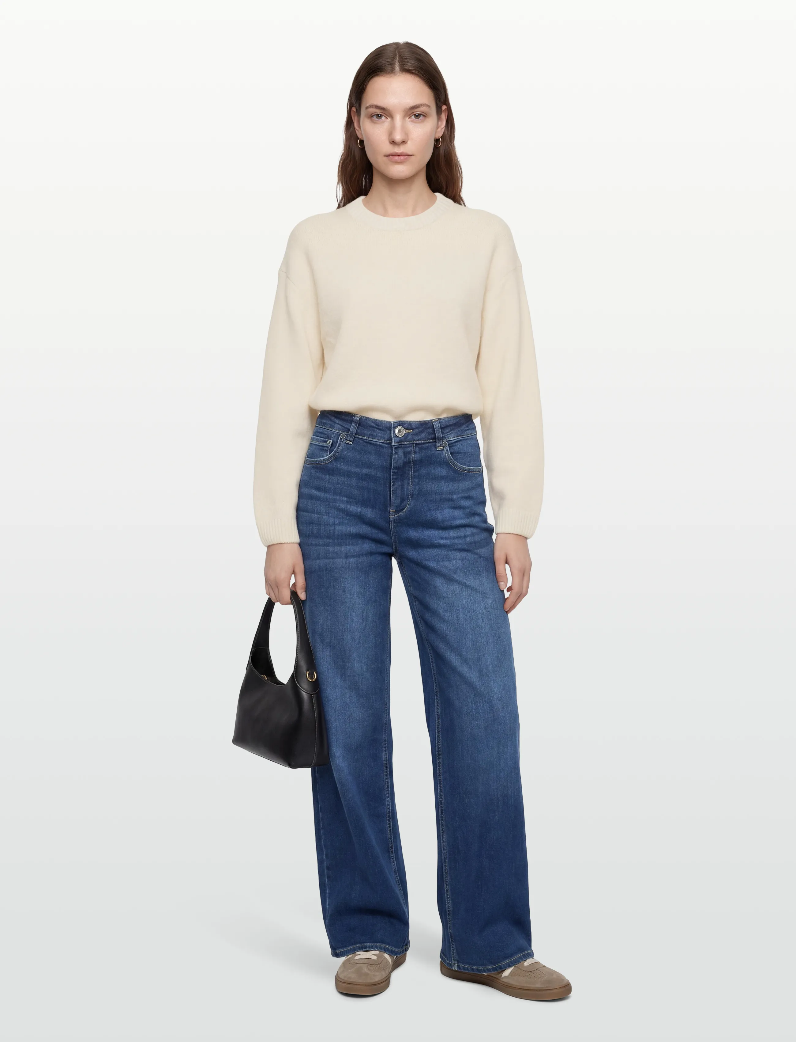 Gina Tricot - Crew neck knitted sweater - striktrøjer - gardenia (1496) - 0