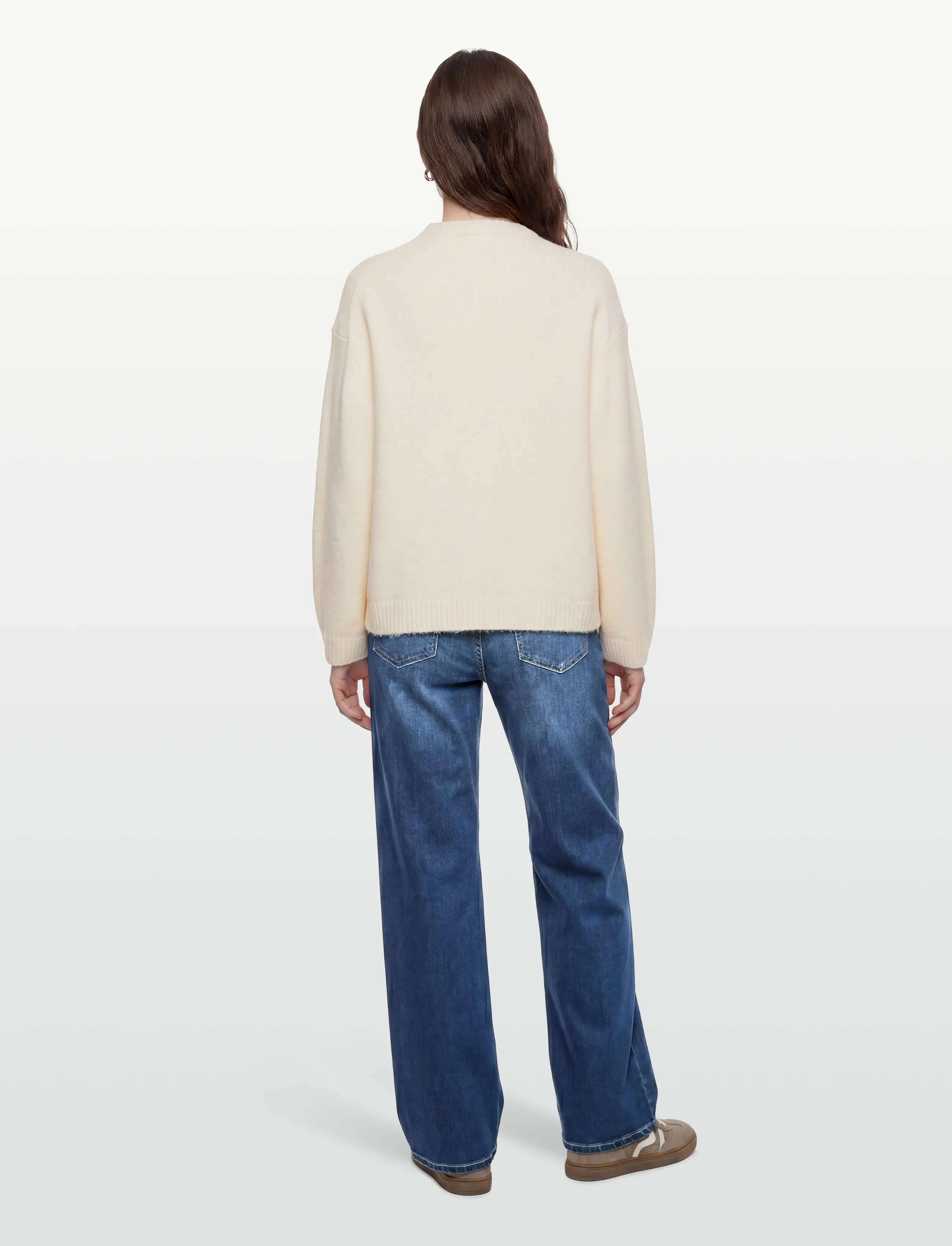 Gina Tricot - Crew neck knitted sweater - striktrøjer - gardenia (1496) - 4