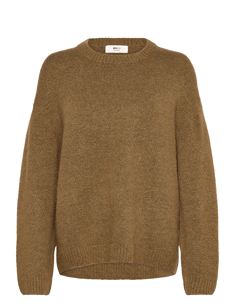 Gina Tricot - Crew neck knitted sweater - kampsunid - olive melange (6972) - 1